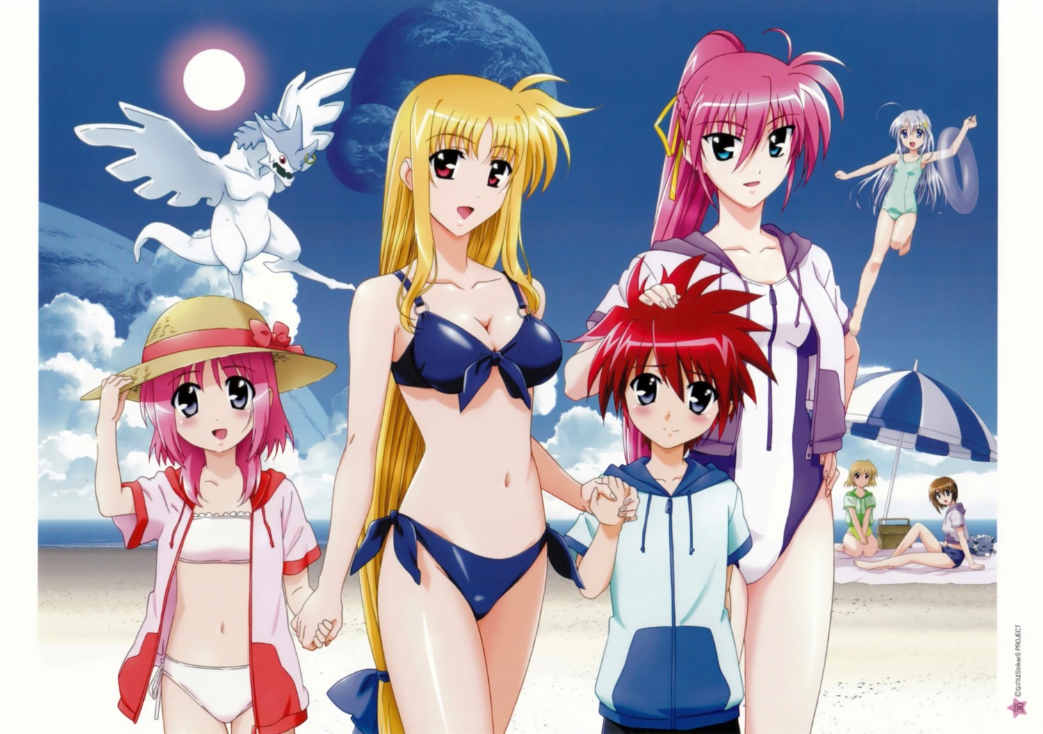 bikini, caro_ru_lushe, cleavage, erio_mondial, fate_testarossa, friedrich, mahou_shoujo_lyrical_nanoha, mahou_shoujo_lyrical_nanoha_strikers