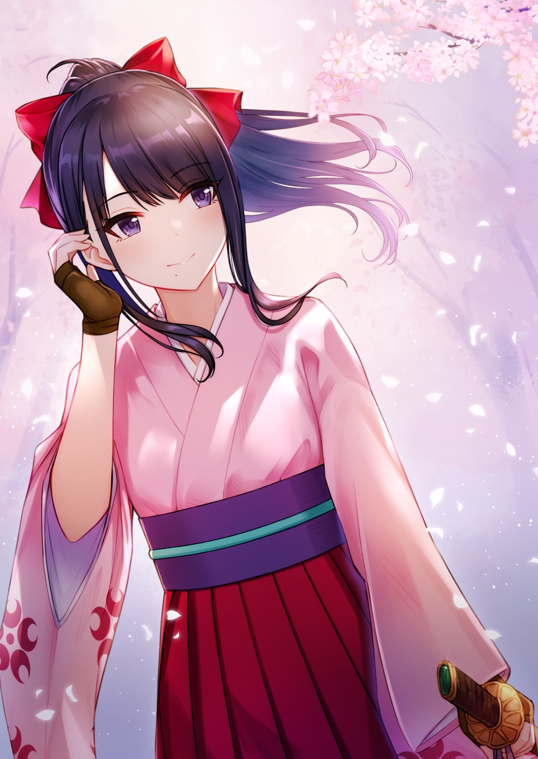 cosplay, japanese_clothes, kazano_hiori, miyar2d2, sakura_taisen, sword, the_idolm@ster, the_idolm@ster_shiny_colors