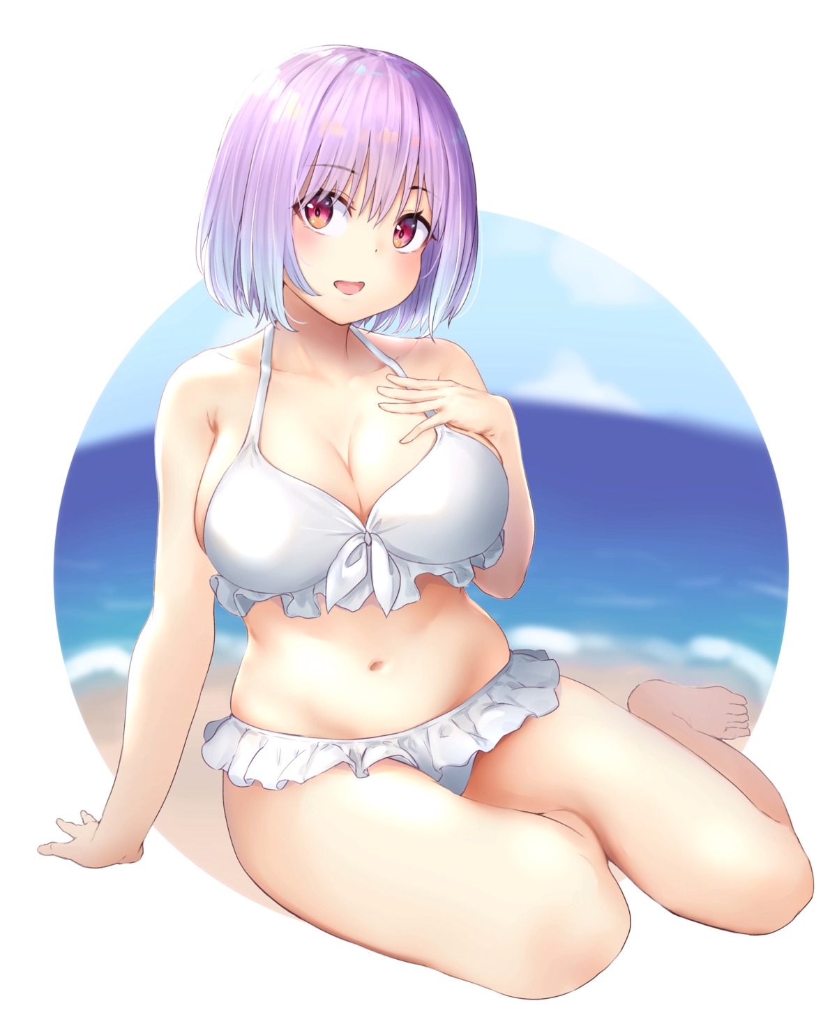 bikini, cleavage, gridman_universe, m.tokotsu, shinjou_akane, ssss.gridman, swimsuits