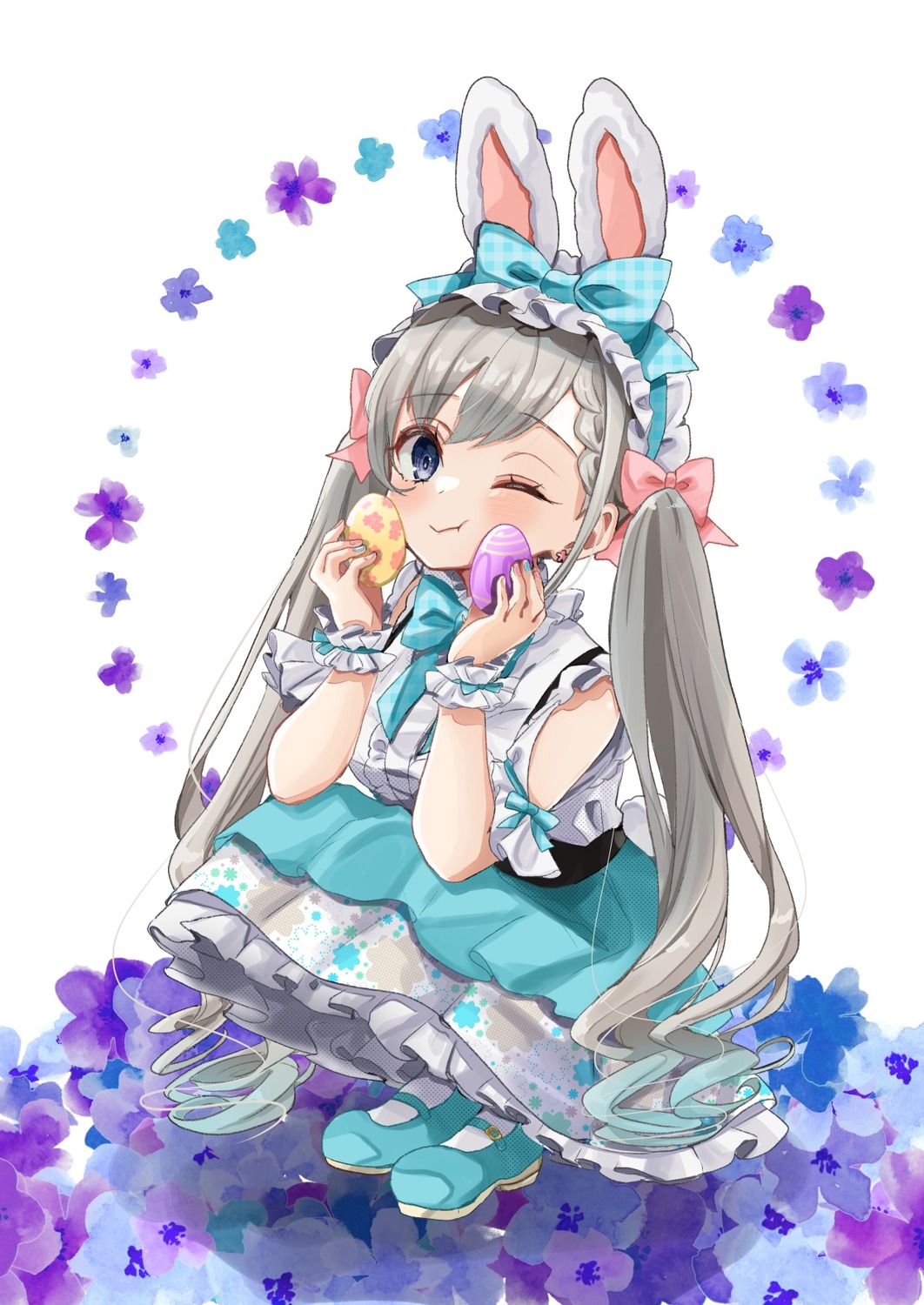 animal_ears, bunny_ears, dress, hisakawa_hayate, lolita_fashion, rino_cnc, the_idolm@ster, the_idolm@ster_cinderella_girls