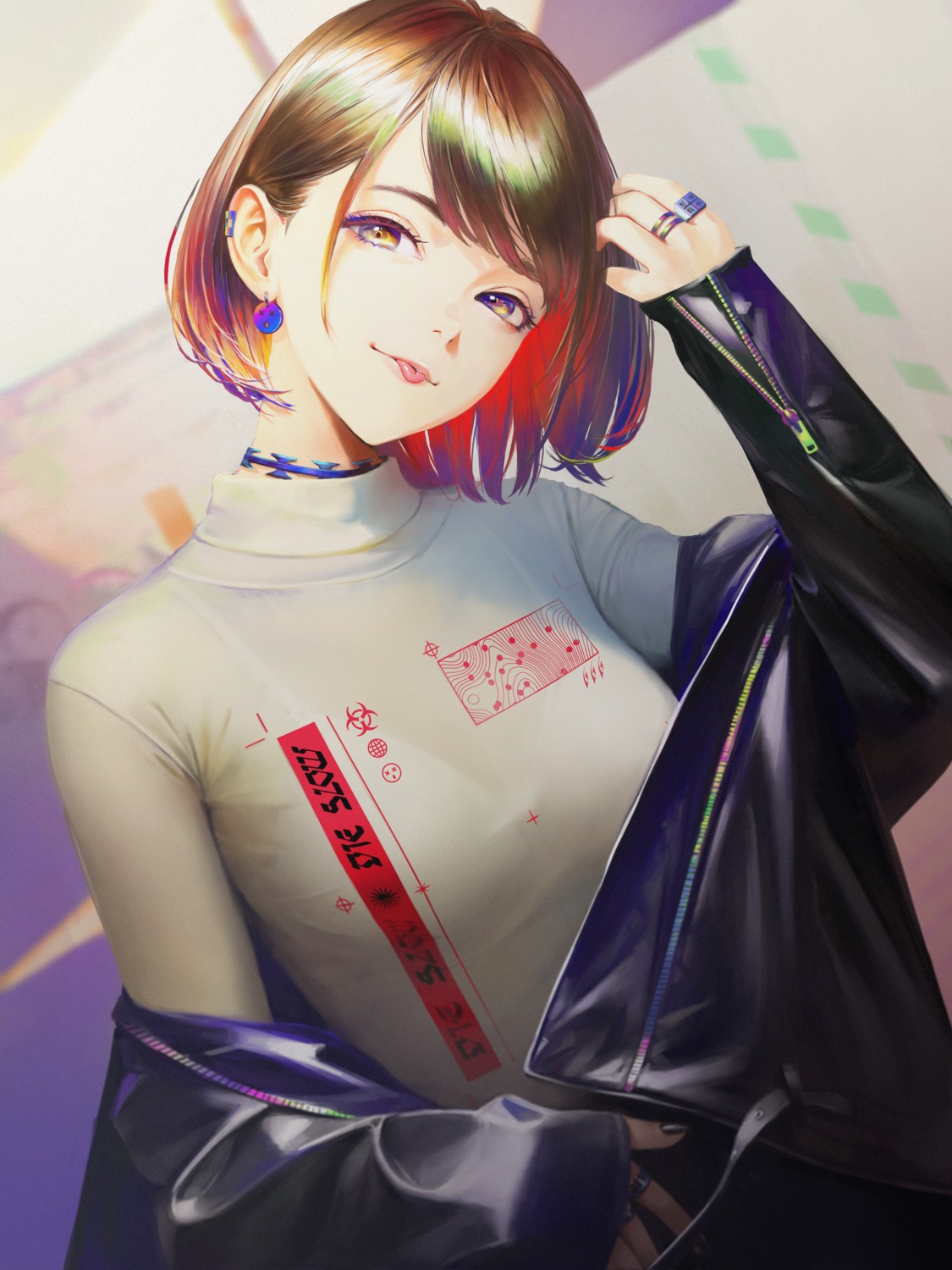 bra, nababa, see_through, sweater