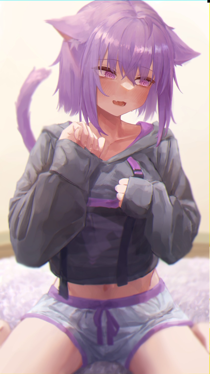 animal_ears, hololive, hololive_gamers, nanome_to, nekomata_okayu, nekomimi, tail