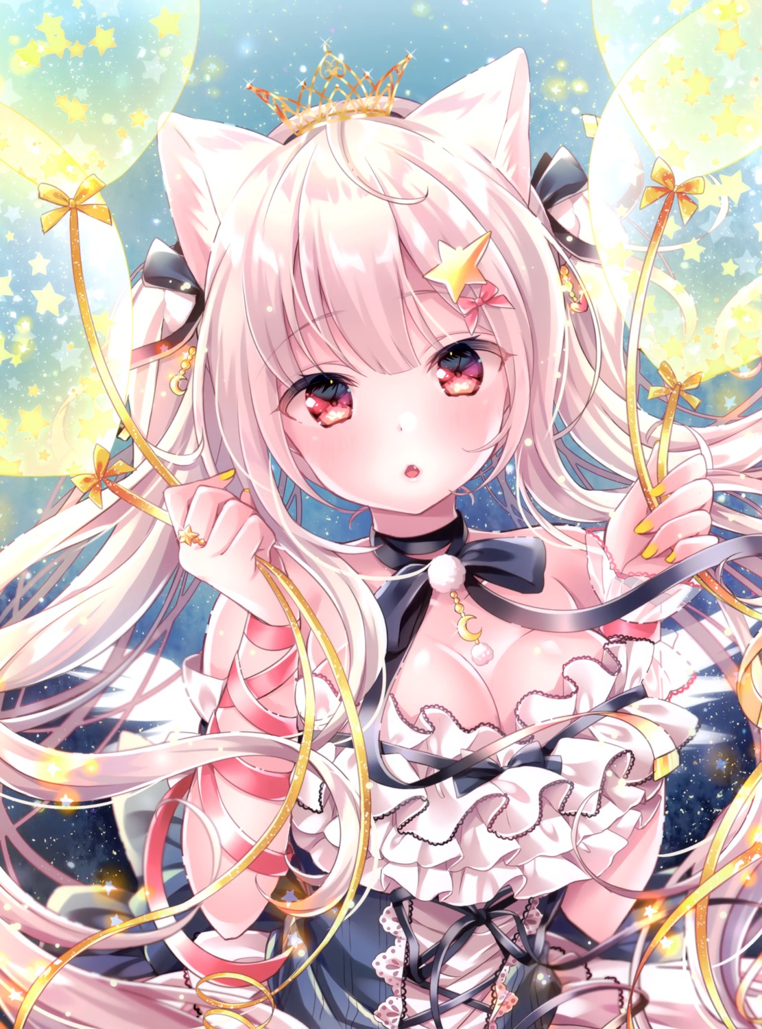 animal_ears, cleavage, nekomimi, nemuri_nemu