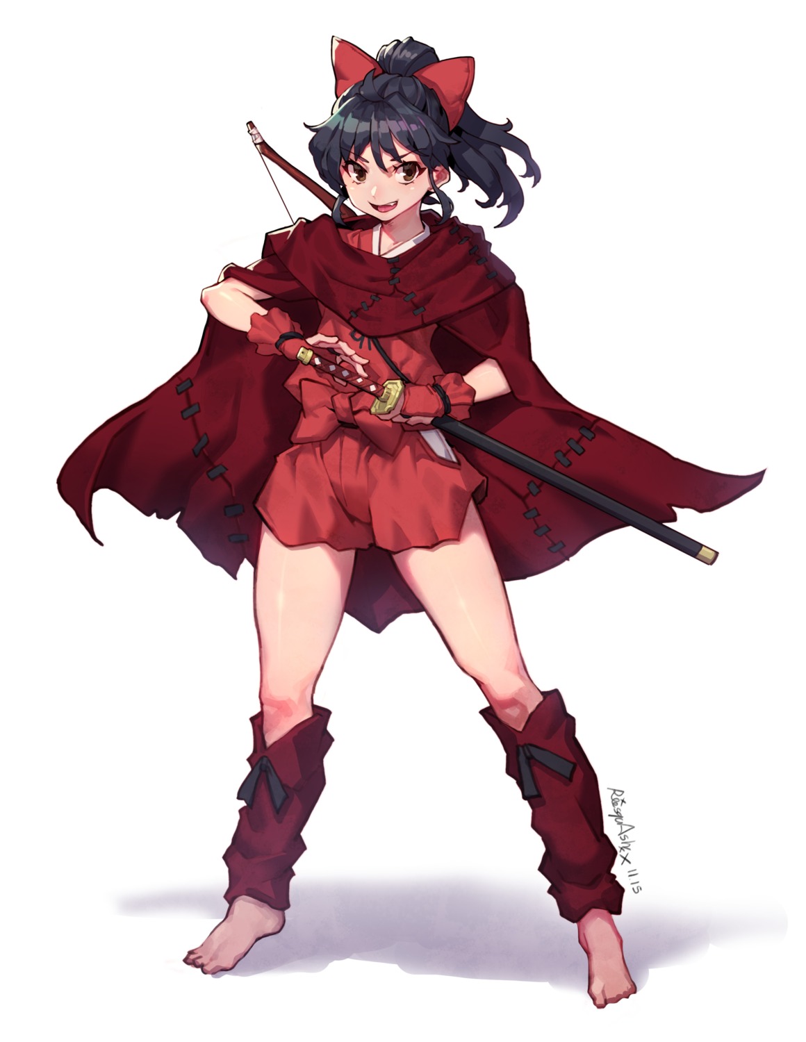 hanyou_no_yasha_hime, inuyasha, japanese_clothes, mar10, moroha_(yashahime), sword, weapon