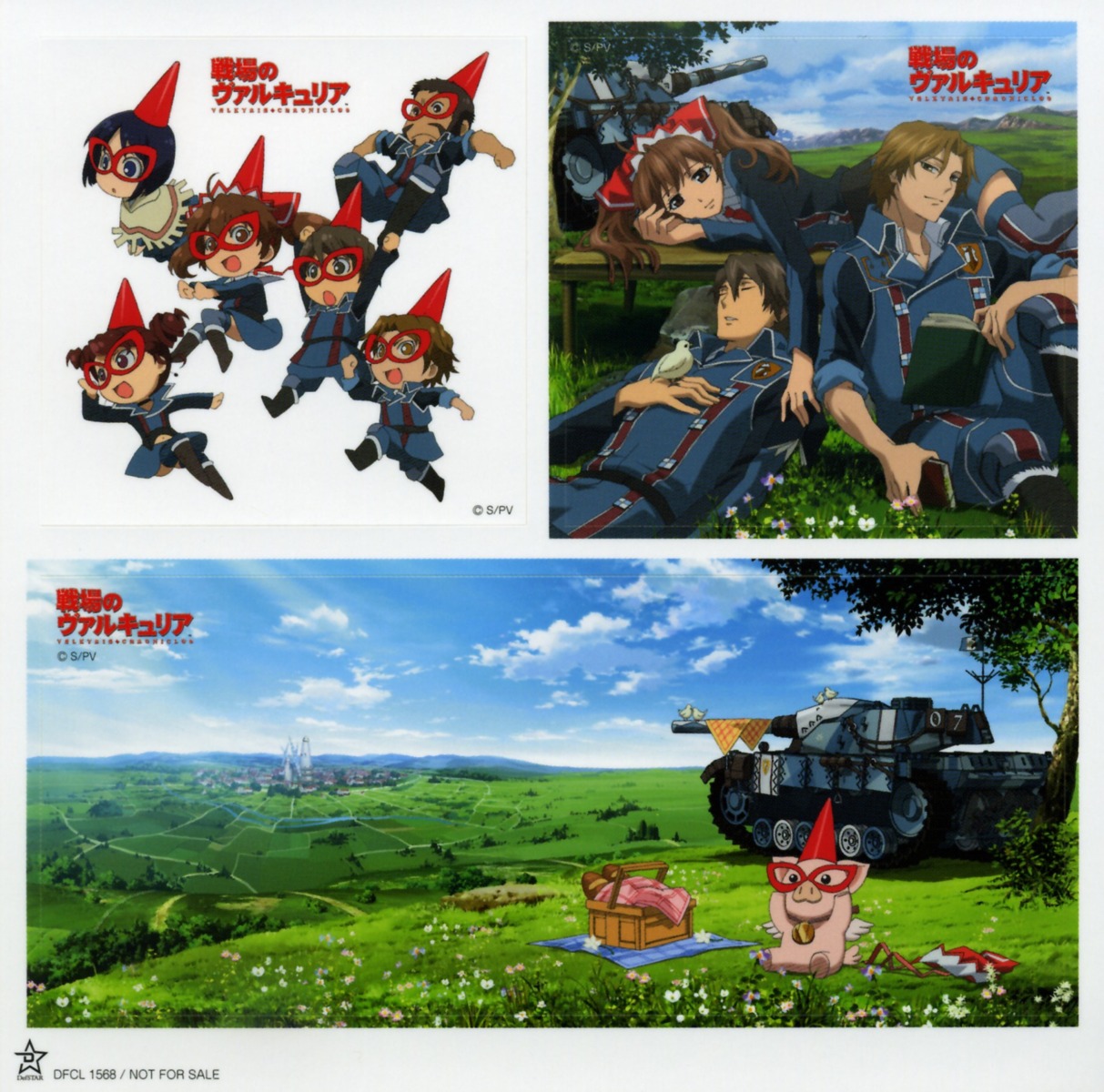 alicia_melchiott, brigitte_stark, chibi, faldio_landzaat, isara_gunther, landscape, largo_potter, screening