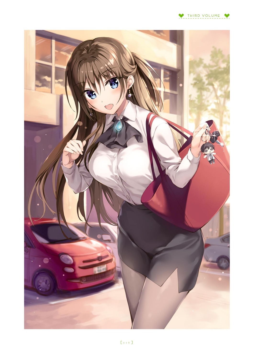 boku_no_kanojo_sensei, chibi, dress_shirt, fujiki_maka, oryou, pantyhose, saigi_makoto