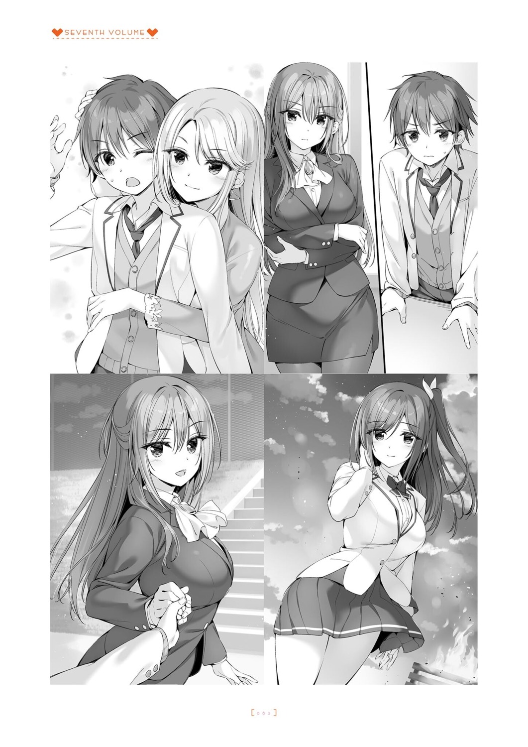 boku_no_kanojo_sensei, business_suit, fujiki_maka, keimi_shiya, monochrome, oryou, pantyhose, saigi_makoto