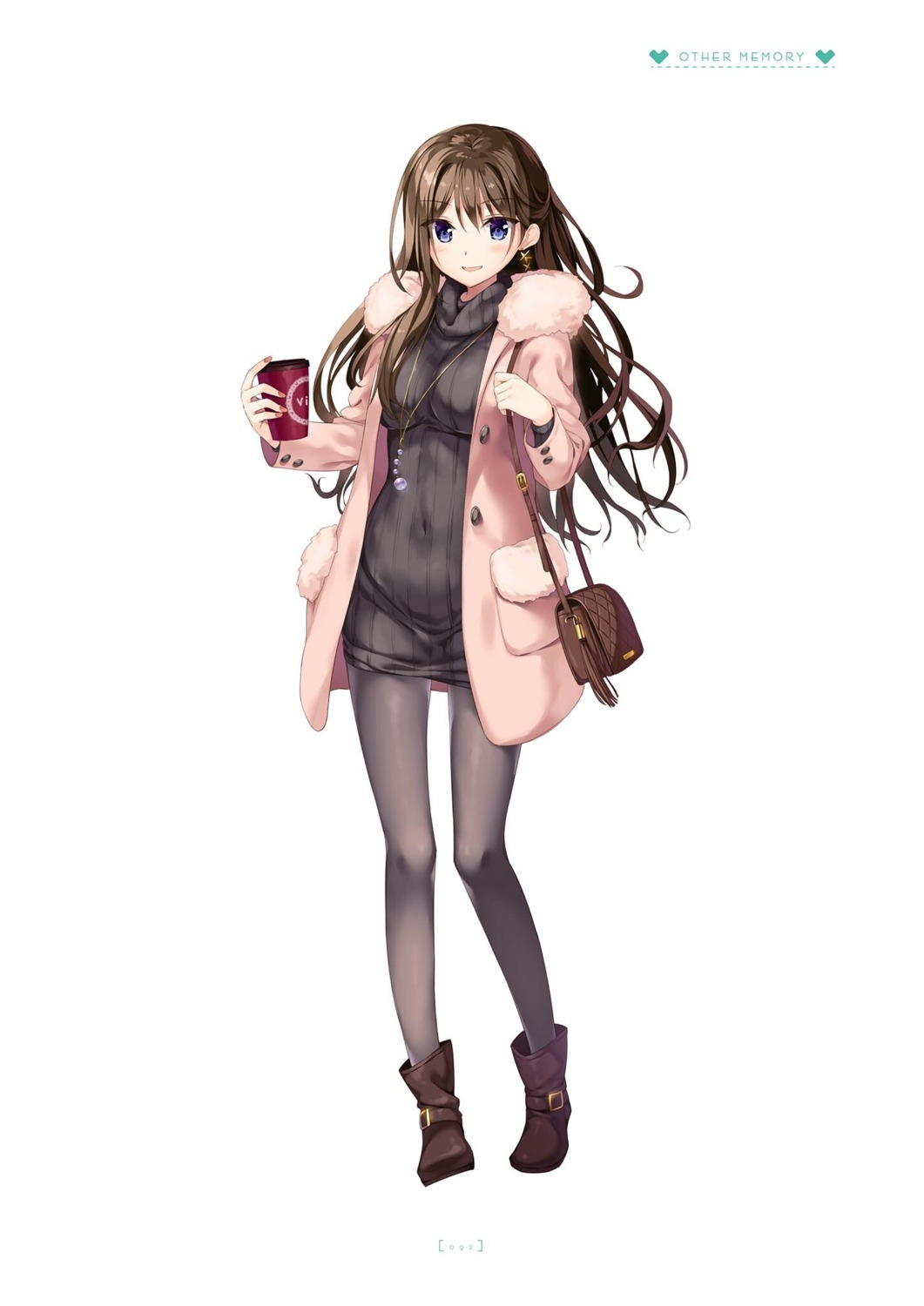 boku_no_kanojo_sensei, dress, fujiki_maka, oryou, pantyhose, sweater