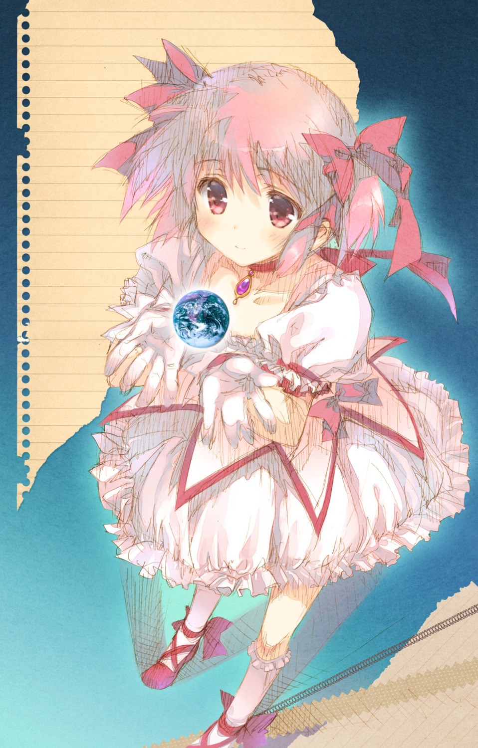 dress, kaname_madoka, mahou_shoujo_madoka_magica, mitsumi_misato, sketch