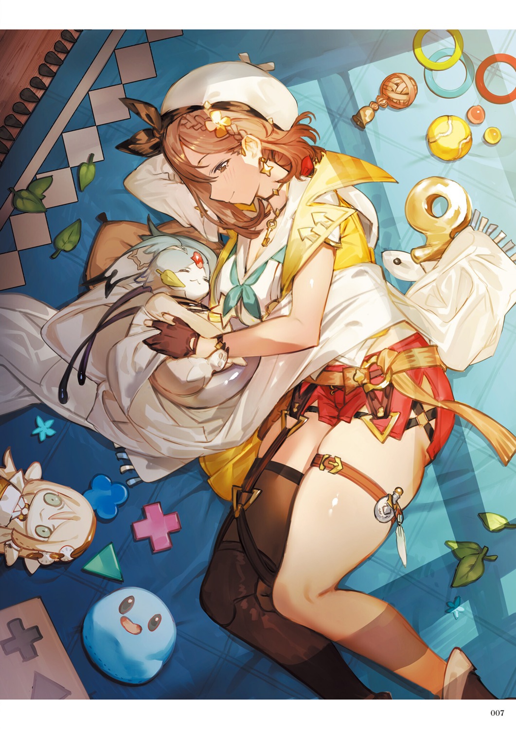 atelier, atelier_ryza, atelier_ryza_2, chibi, cleavage, fi_(atelier), garter, klaudia_valentz