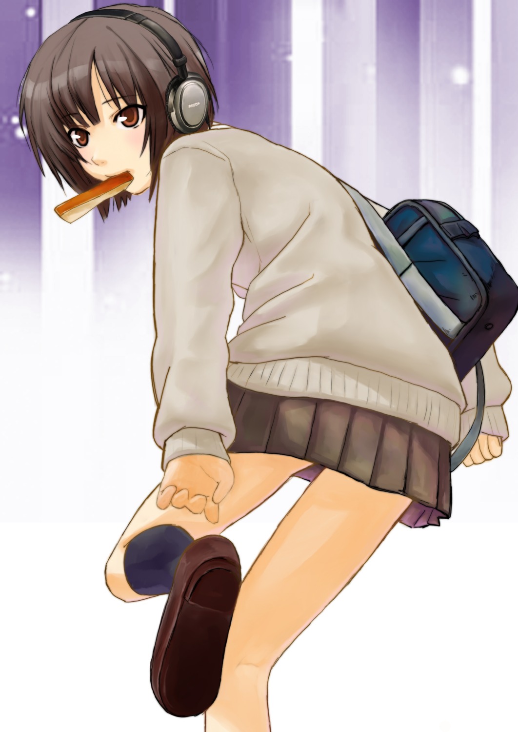 amagami, headphones, meiji, nanasaki_ai, seifuku