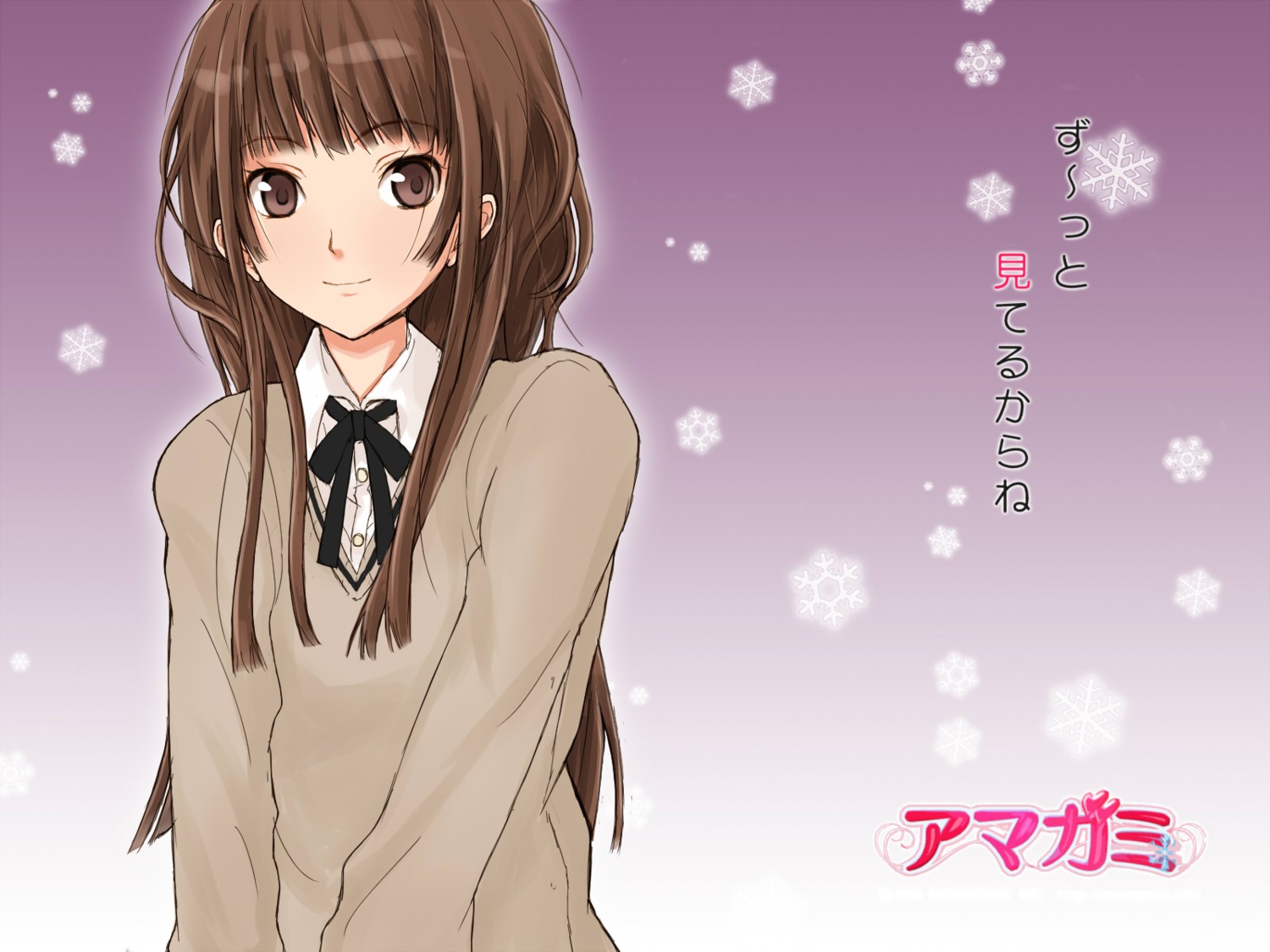 amagami, kamizaki_risa, nishiuri_warito, seifuku, wallpaper