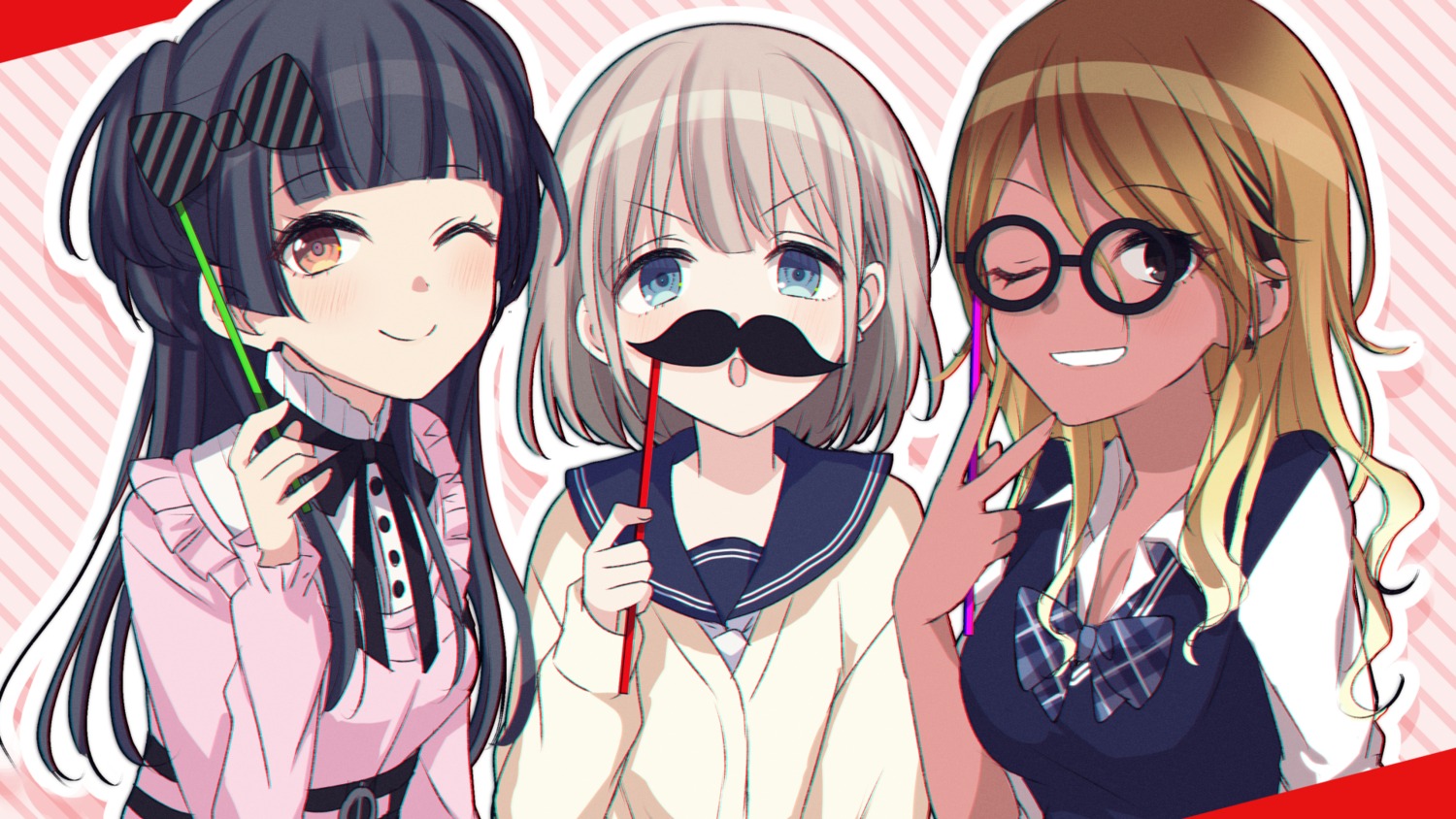 izumi_mei, mayuzumi_fuyuko, megane, seifuku, serizawa_asahi, sweater, the_idolm@ster, the_idolm@ster_shiny_colors