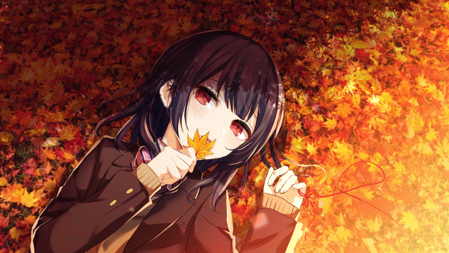 morino_rinze, seifuku, sweater, the_idolm@ster, the_idolm@ster_shiny_colors, wallpaper, yoi_r
