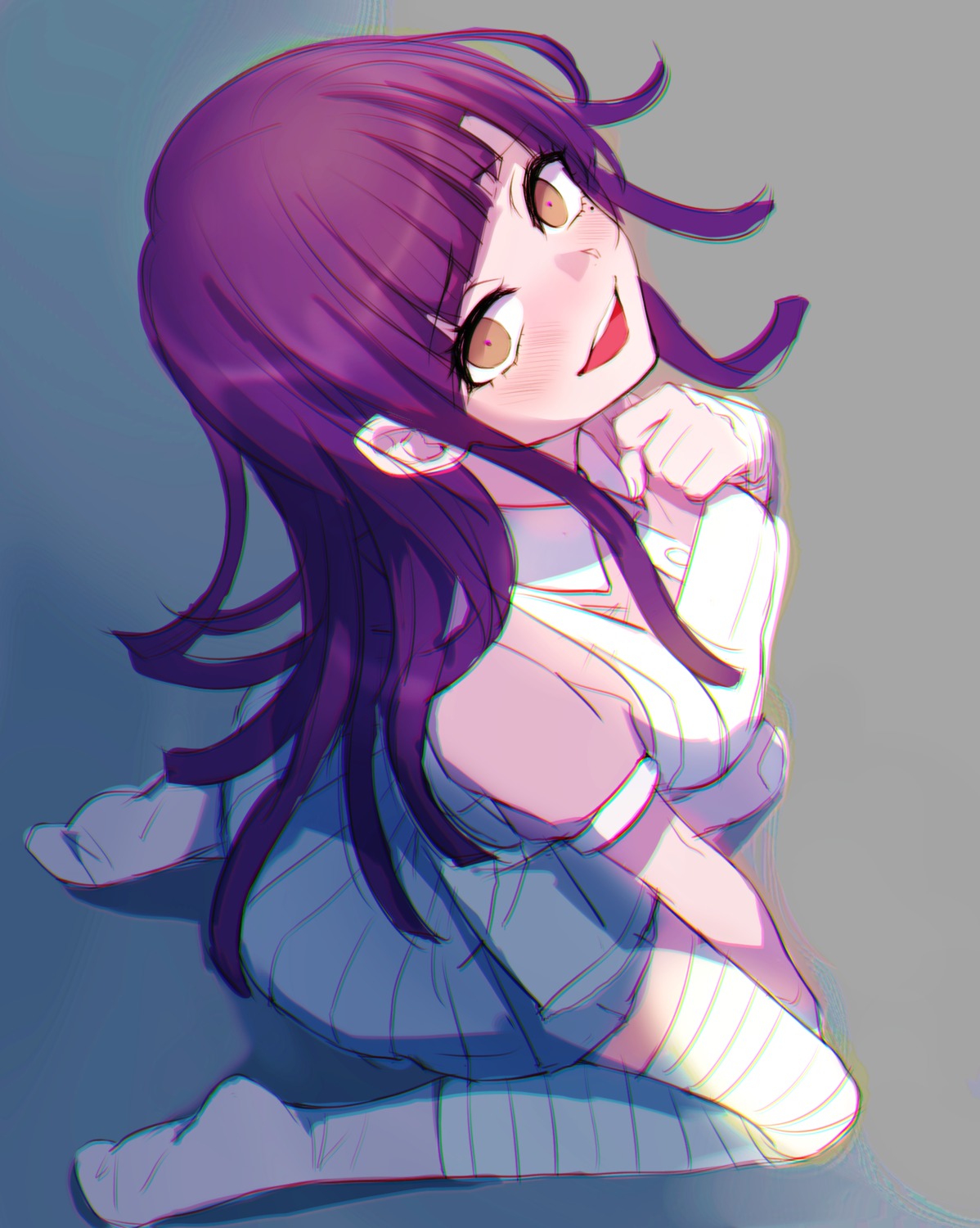 bandages, bandaid, dangan-ronpa, dangan-ronpa_2, nurse, sketch, tsumiki_mikan, yoi_r