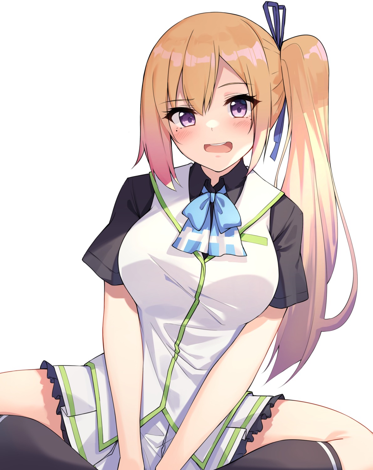 kawakami_mai, musaigen_no_phantom_world, seifuku, skirt_lift, ziro_(zirorong)