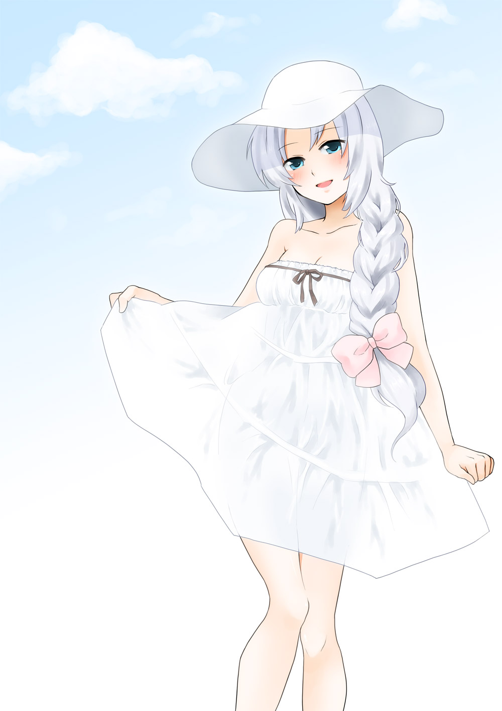 dress, okura, summer_dress, touhou, yagokoro_eirin