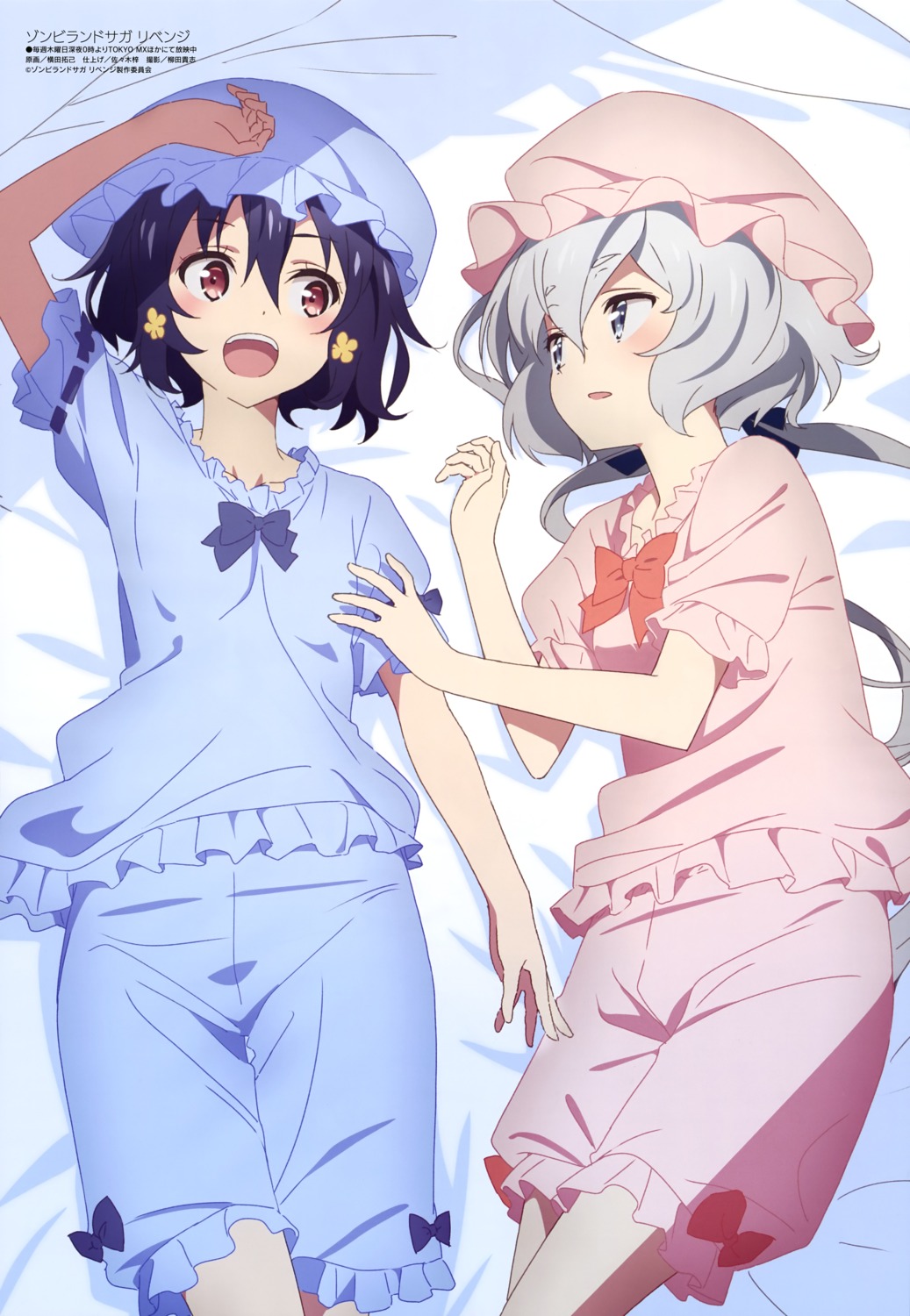 konno_junko, mizuno_ai, pajama, yokota_takumi, zombieland_saga