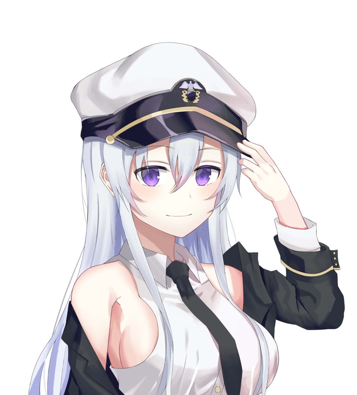 azur_lane, muyang, no_bra, uniform, uss_enterprise_(cv-6)