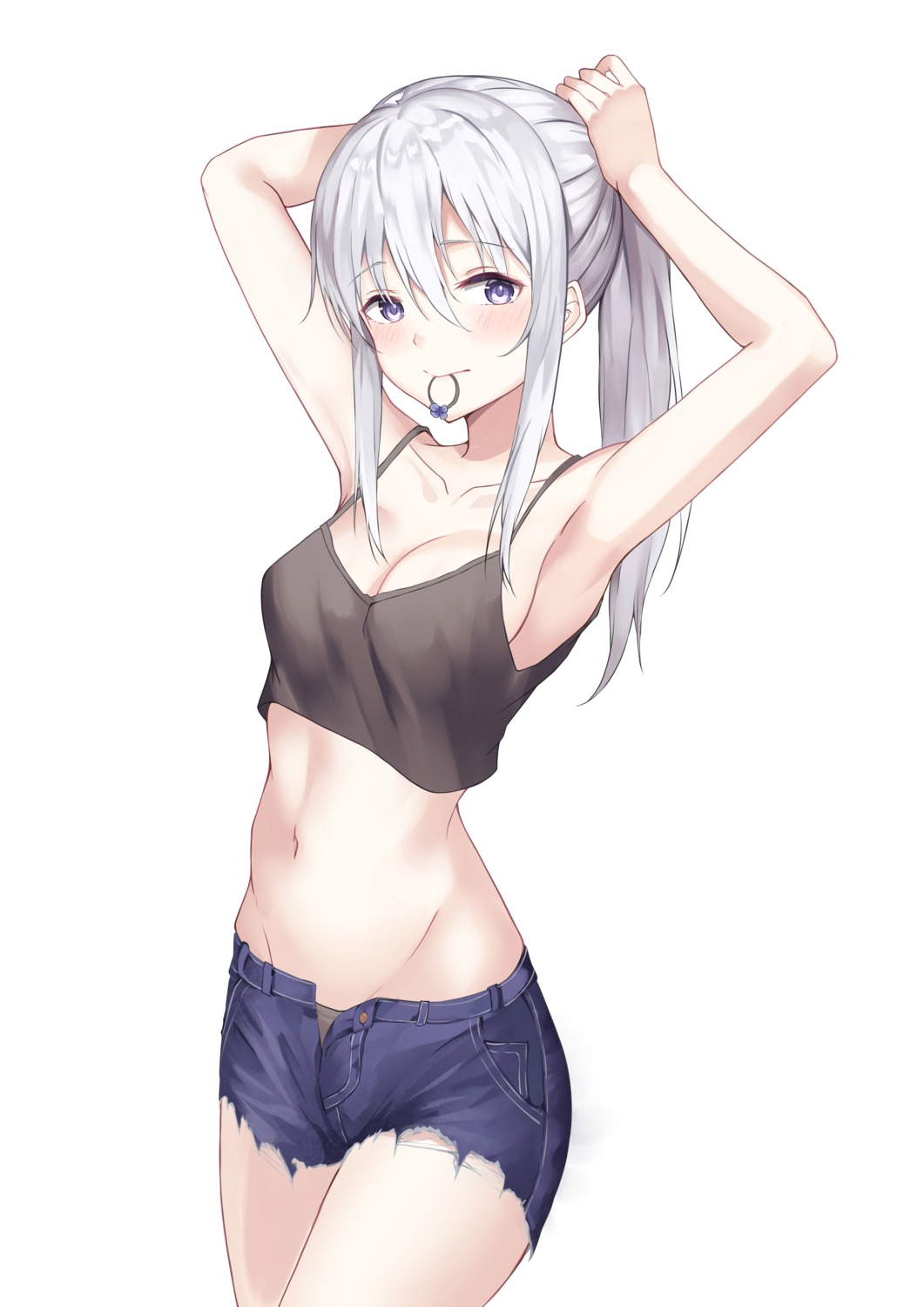 cleavage, muyang, no_bra, torn_clothes