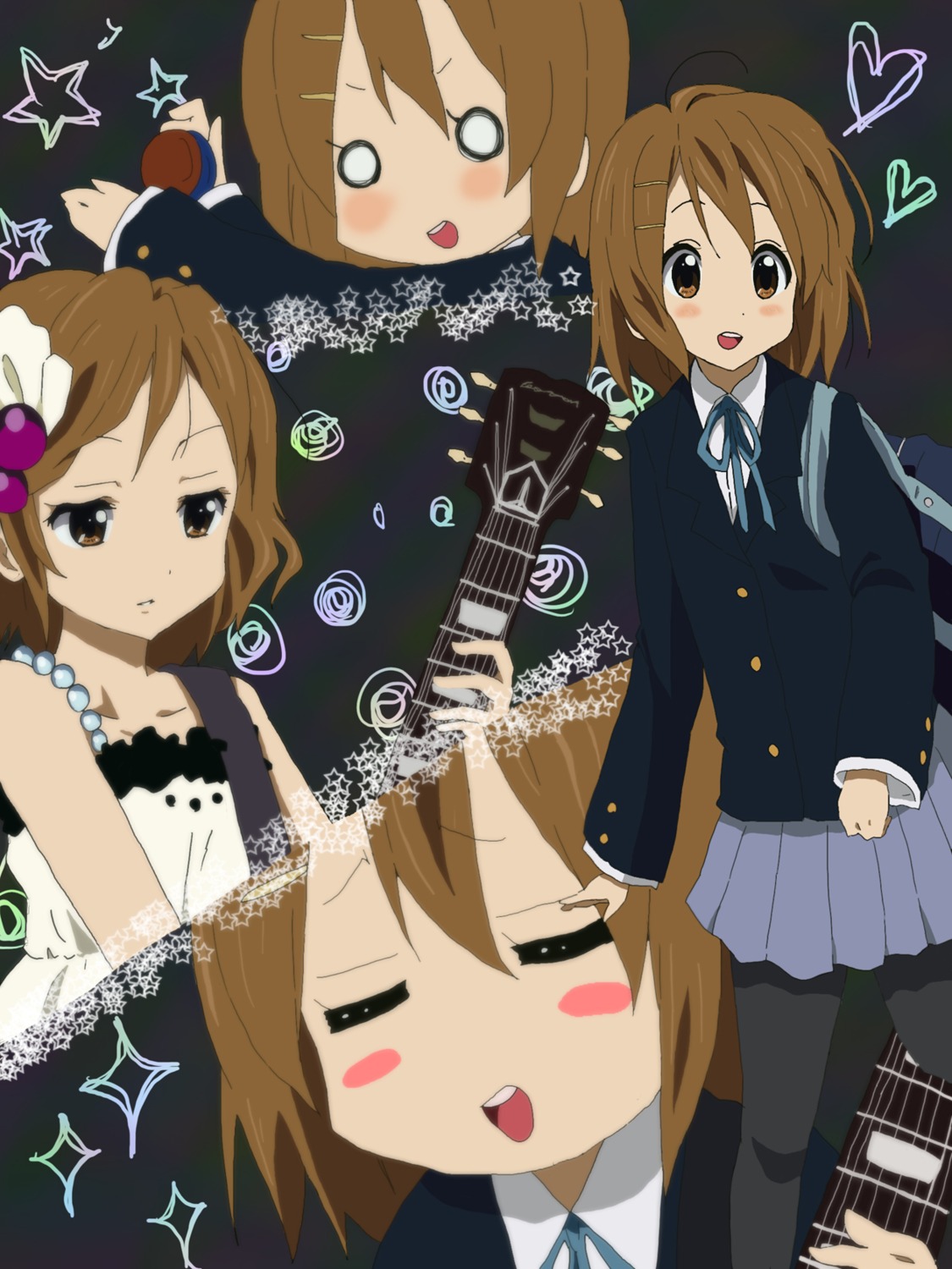 hirasawa_yui, k-on!, misa_(mikarin), pantyhose, seifuku