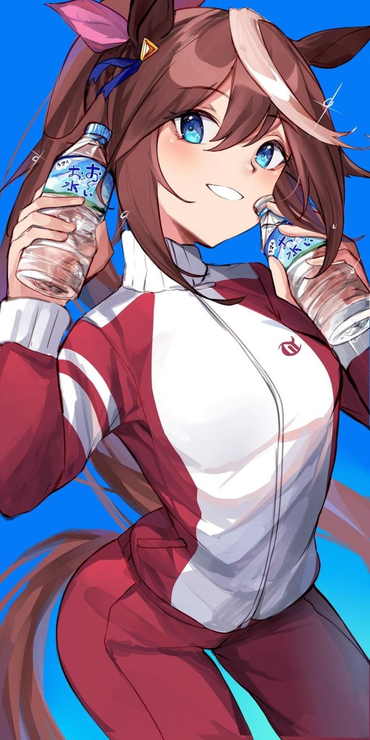animal_ears, gym_uniform, kagurazaka_miyabi, tail, tokai_teio_(umamusume), uma_musume_pretty_derby