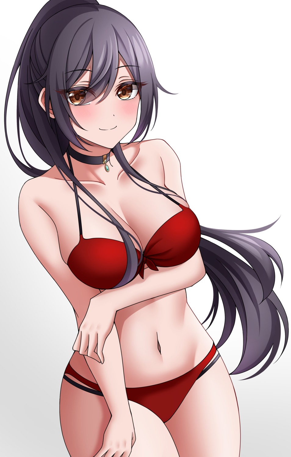 bikini, breast_hold, cleavage, landel, shirase_sakuya, swimsuits, the_idolm@ster, the_idolm@ster_shiny_colors