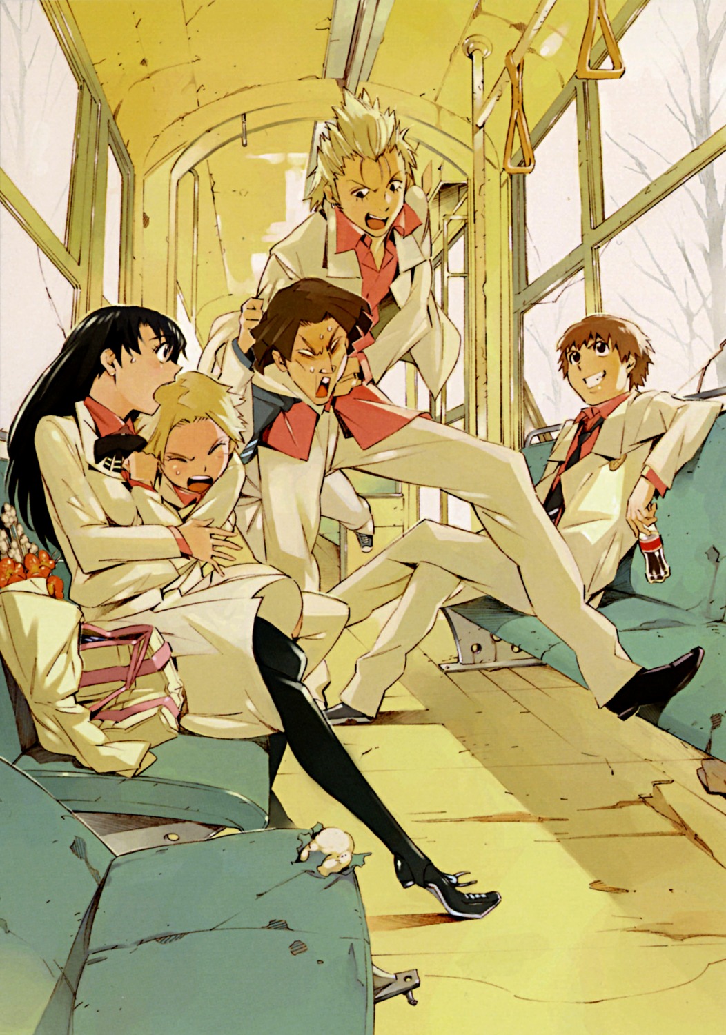 hayase_kouichi, kizaki_emi, kurogane_no_linebarrels, makoto_domyoji, niiyama_risako, pantyhose, seifuku, shimoguchi_tomohiro