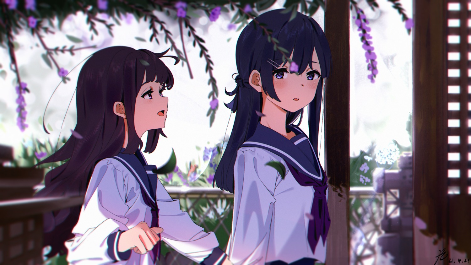 ppchen, seifuku, wallpaper