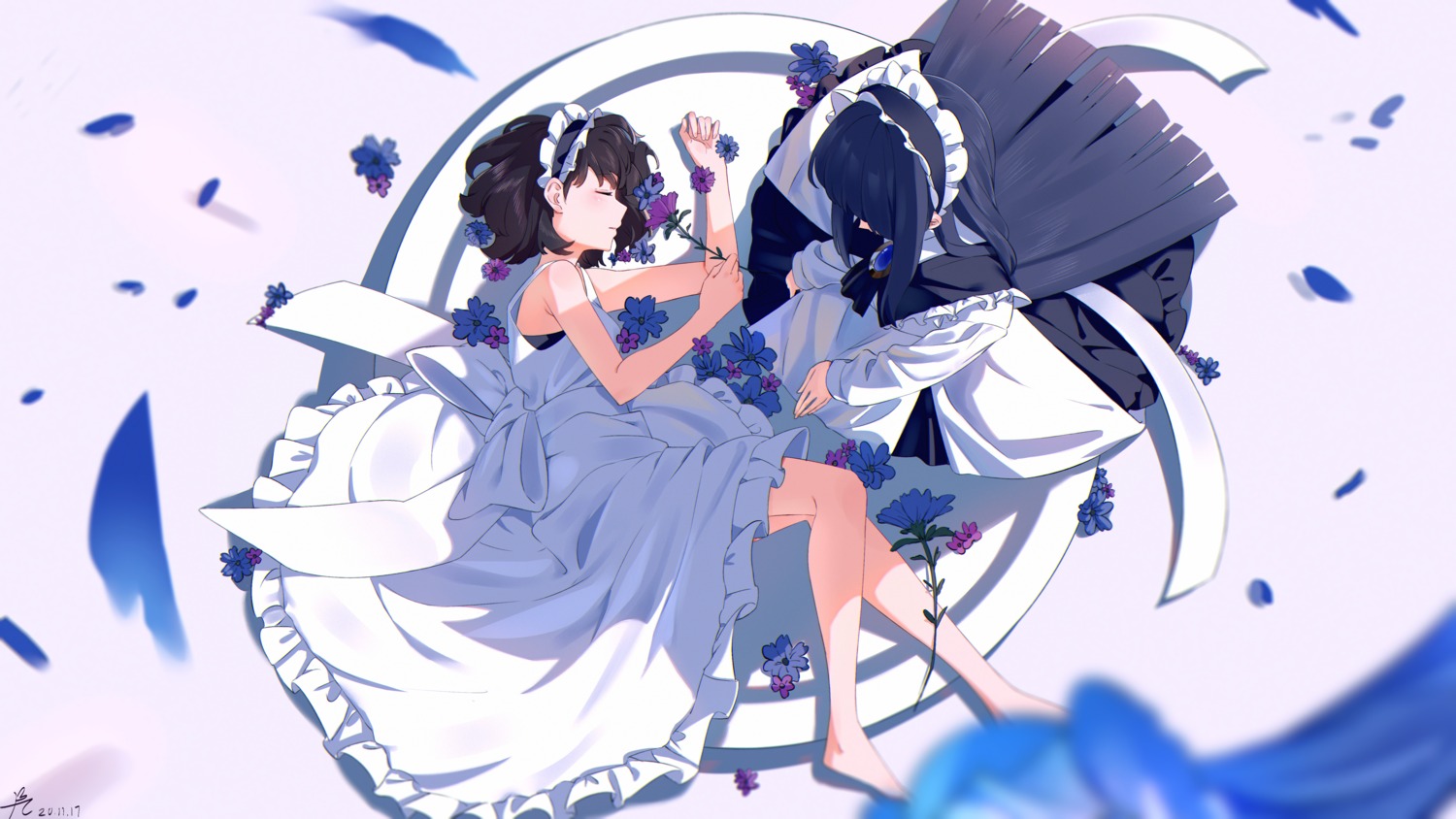 dress, maid, ppchen, skirt_lift, summer_dress