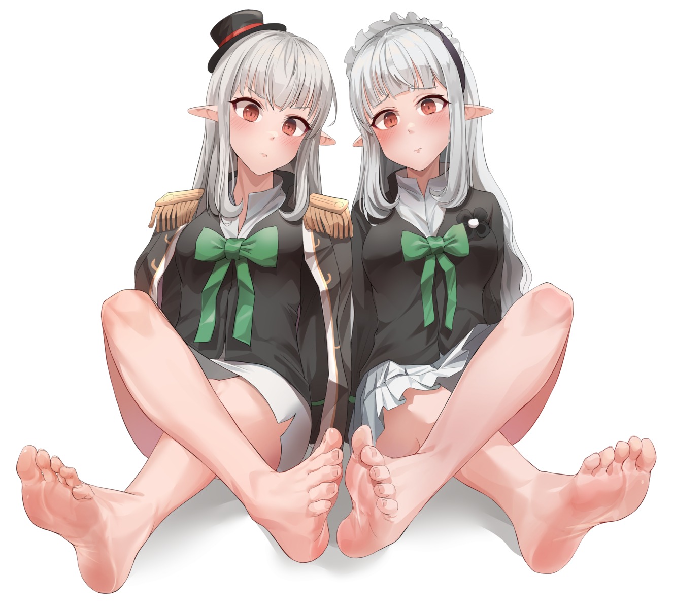 dungeon_fighter, feet, pharamacom, pointy_ears, skirt_lift