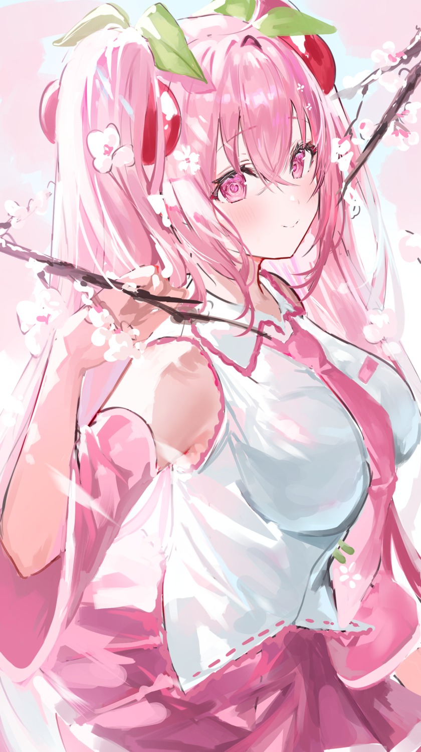 hatsune_miku, sakura_miku, skirt_lift, vocaloid, yuuko_(030_yuko)