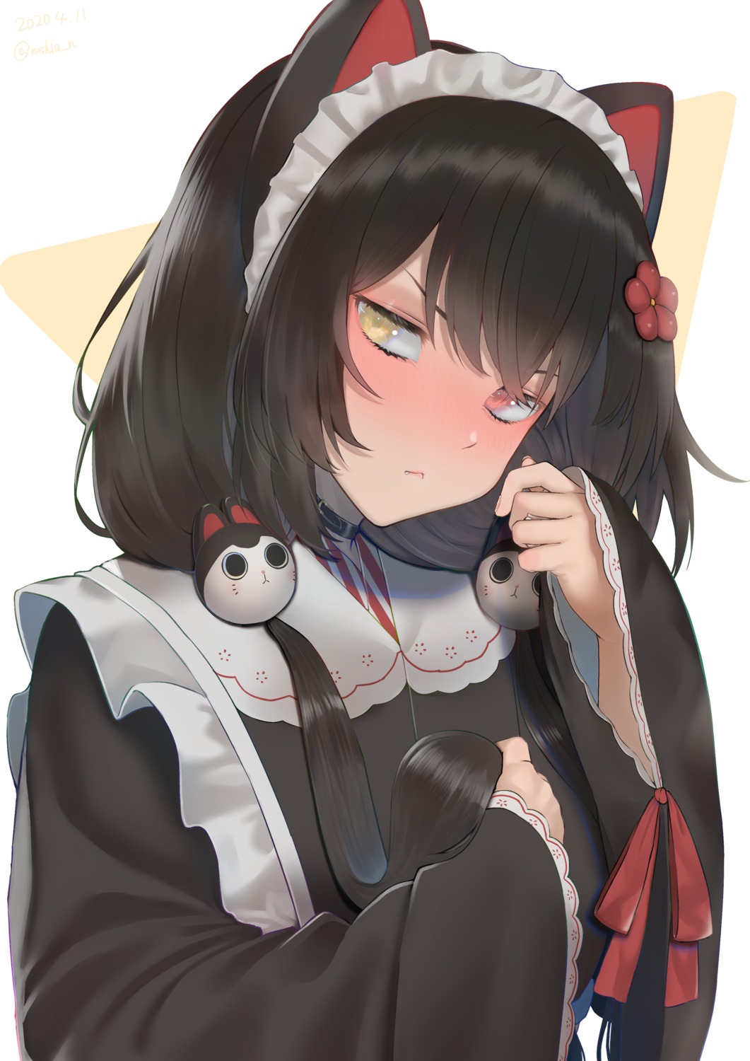 animal_ears, heterochromia, inui_toko, inumimi, maid, nijisanji, rushian, wa_maid