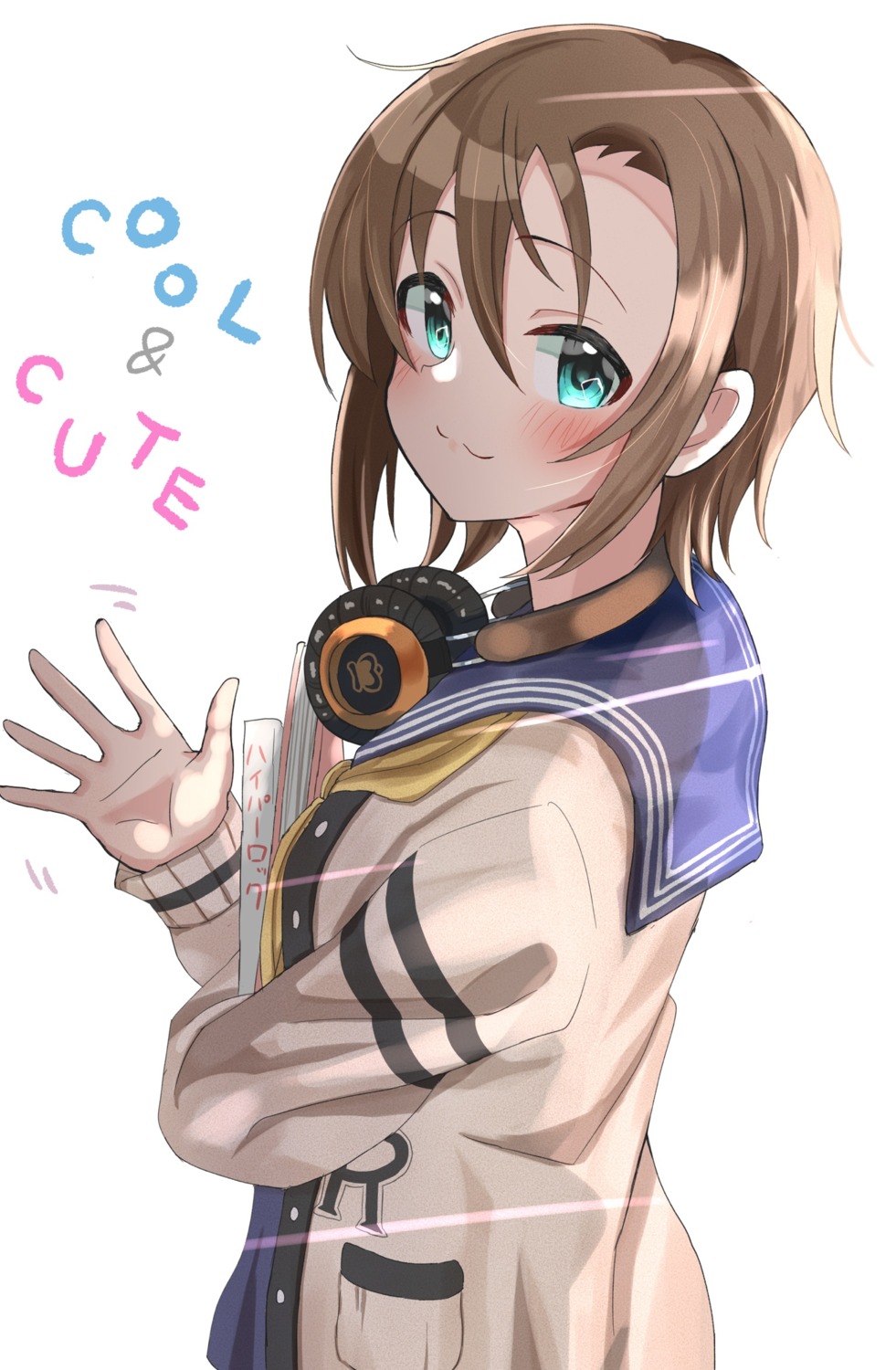 haruki_(haruki678), headphones, seifuku, sweater, tada_riina, the_idolm@ster, the_idolm@ster_cinderella_girls