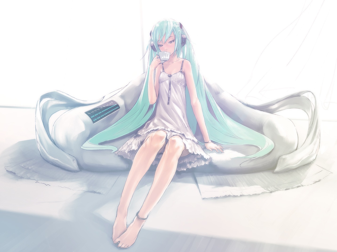 dress, hatsune_miku, last_night_good_night_(vocaloid), redjuice, vocaloid