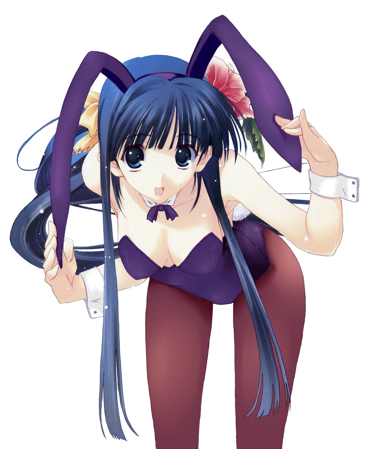 animal_ears, bunny_ears, bunny_girl, cleavage, kusakabe_yuuki, nakamura_takeshi, pantyhose, photoshop