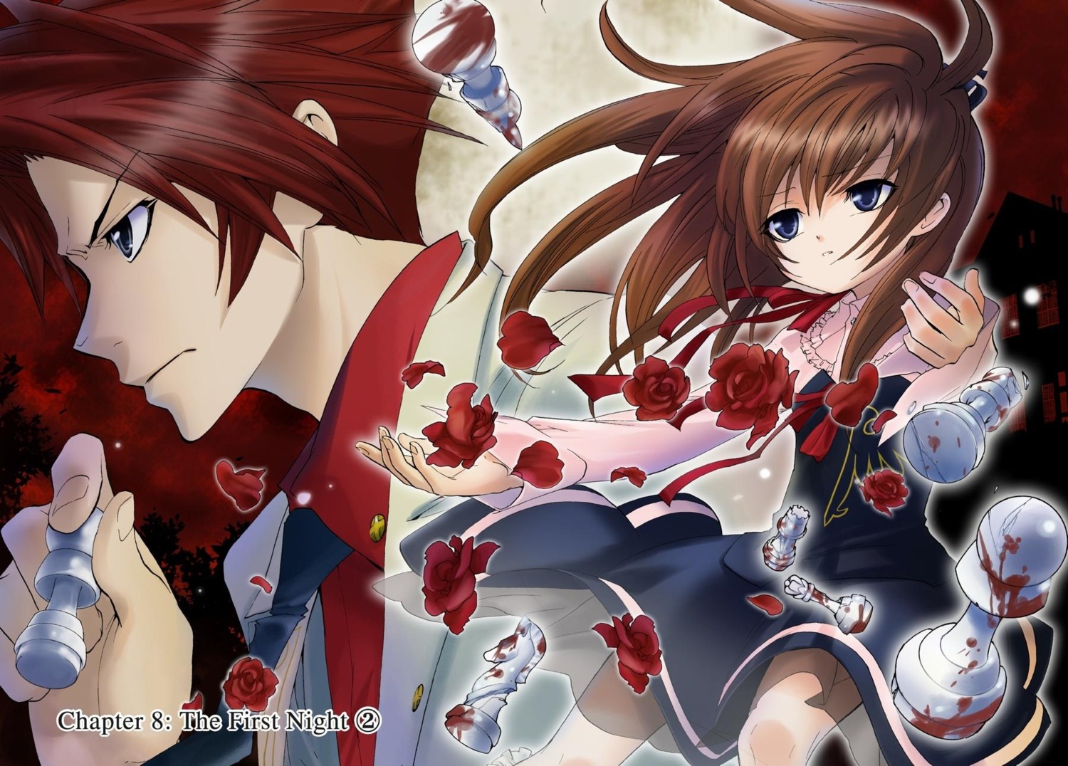 blood, business_suit, natsumi_kei, skirt_lift, umineko_no_naku_koro_ni, ushiromiya_battler, ushiromiya_maria