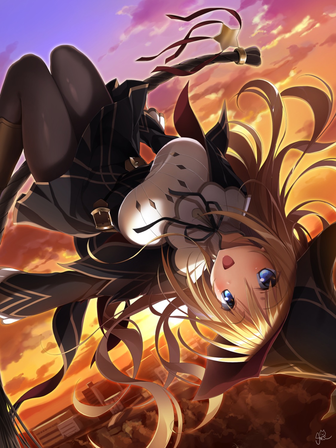 chaamii, pantyhose, riz_mathers, seishun_fragile, skirt_lift, witch