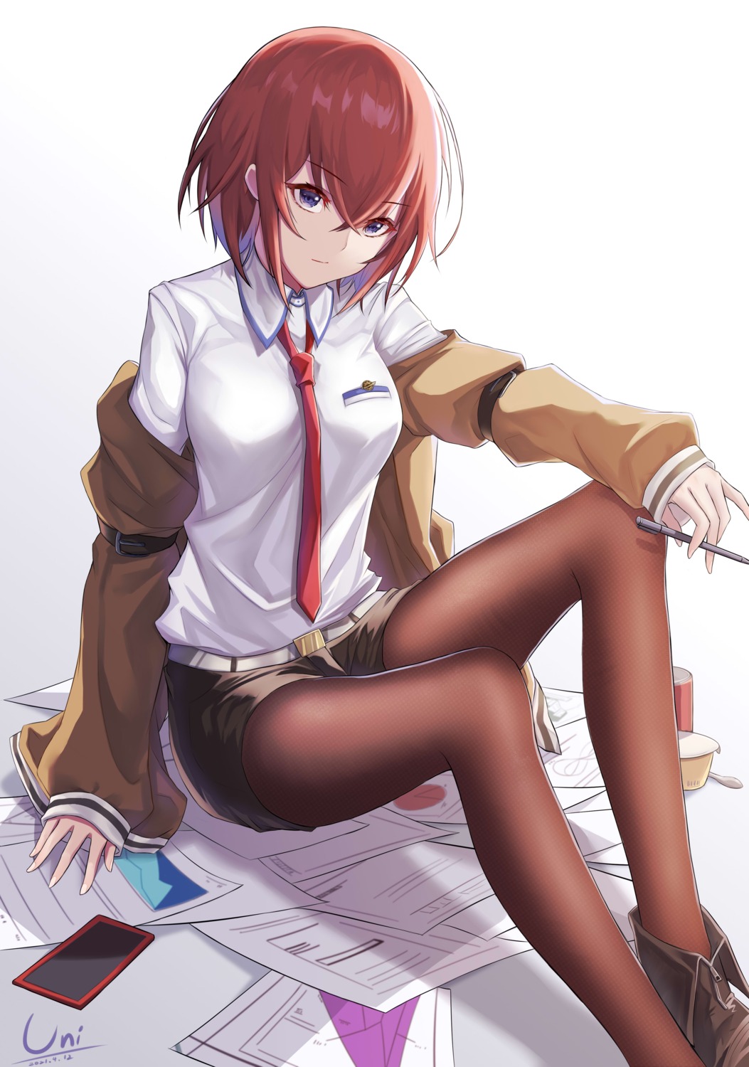 makise_kurisu, pantyhose, steins;gate, unique