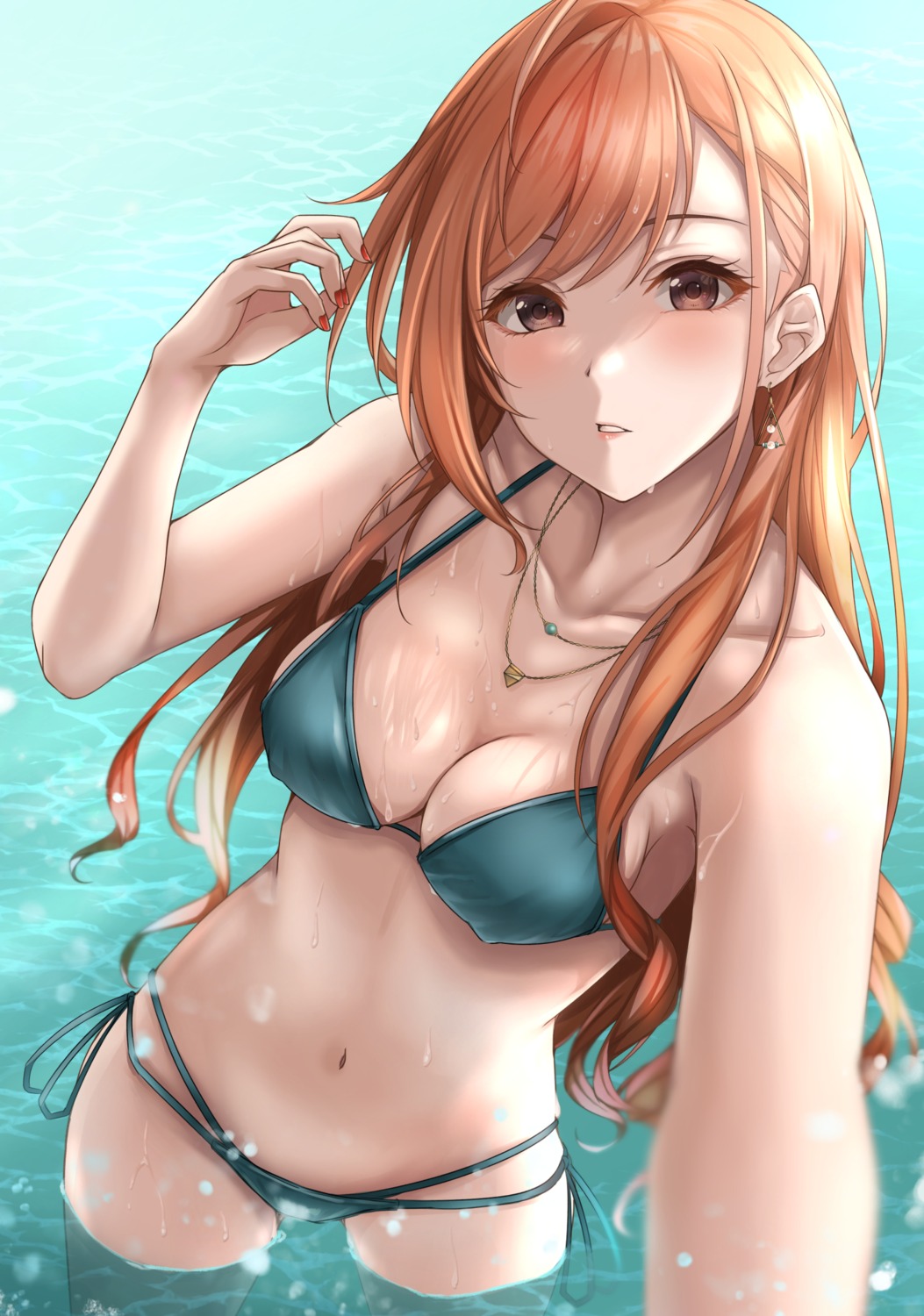arisugawa_natsuha, bikini, swimsuits, the_idolm@ster, the_idolm@ster_shiny_colors, wet, yuzuyu_(hyui)