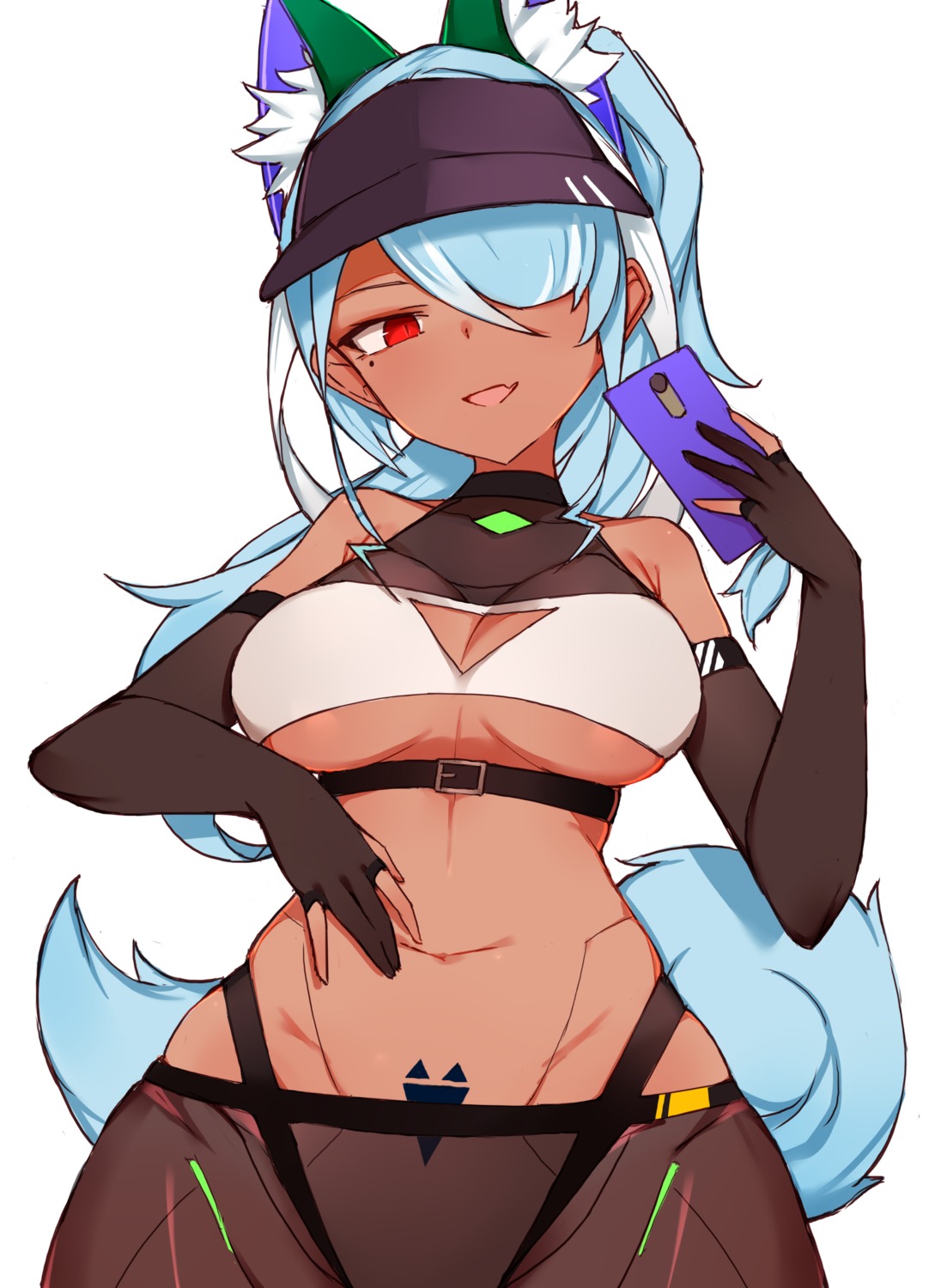 andou_inari, animal_ears, no_bra, tagme, tail, tattoo, underboob, vr_link