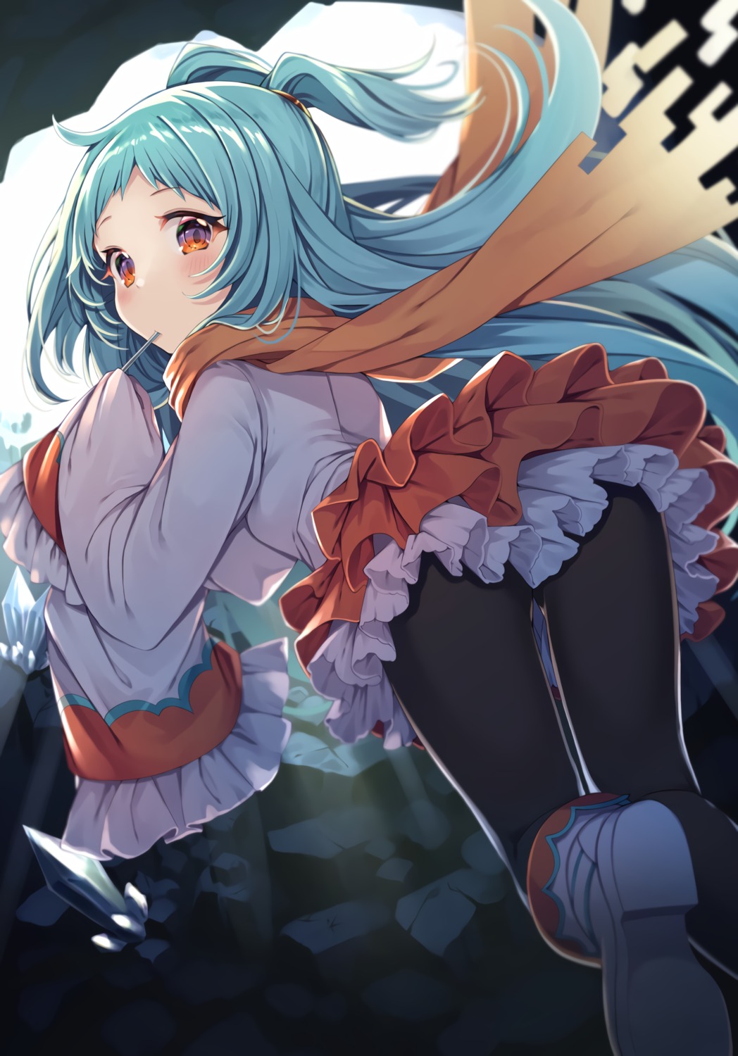 gurasion, izumo_miyako, pantyhose, princess_connect!, princess_connect!_re:dive, skirt_lift