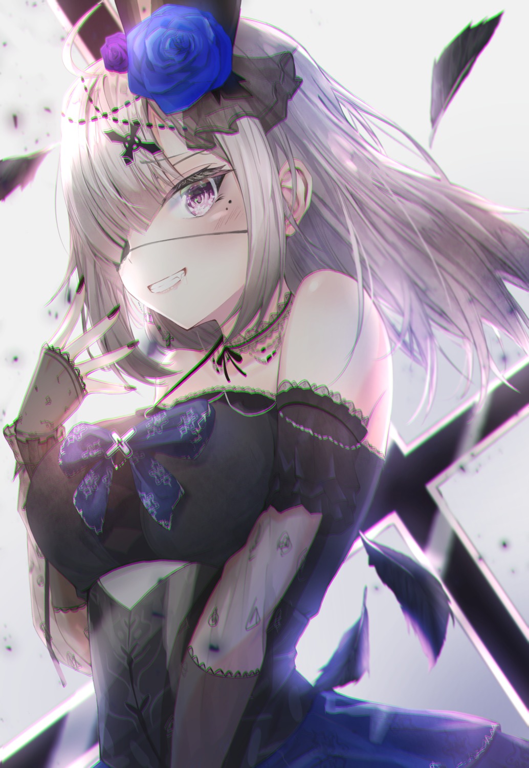 animal_ears, ciawasemono, eyepatch, sukoya_kana