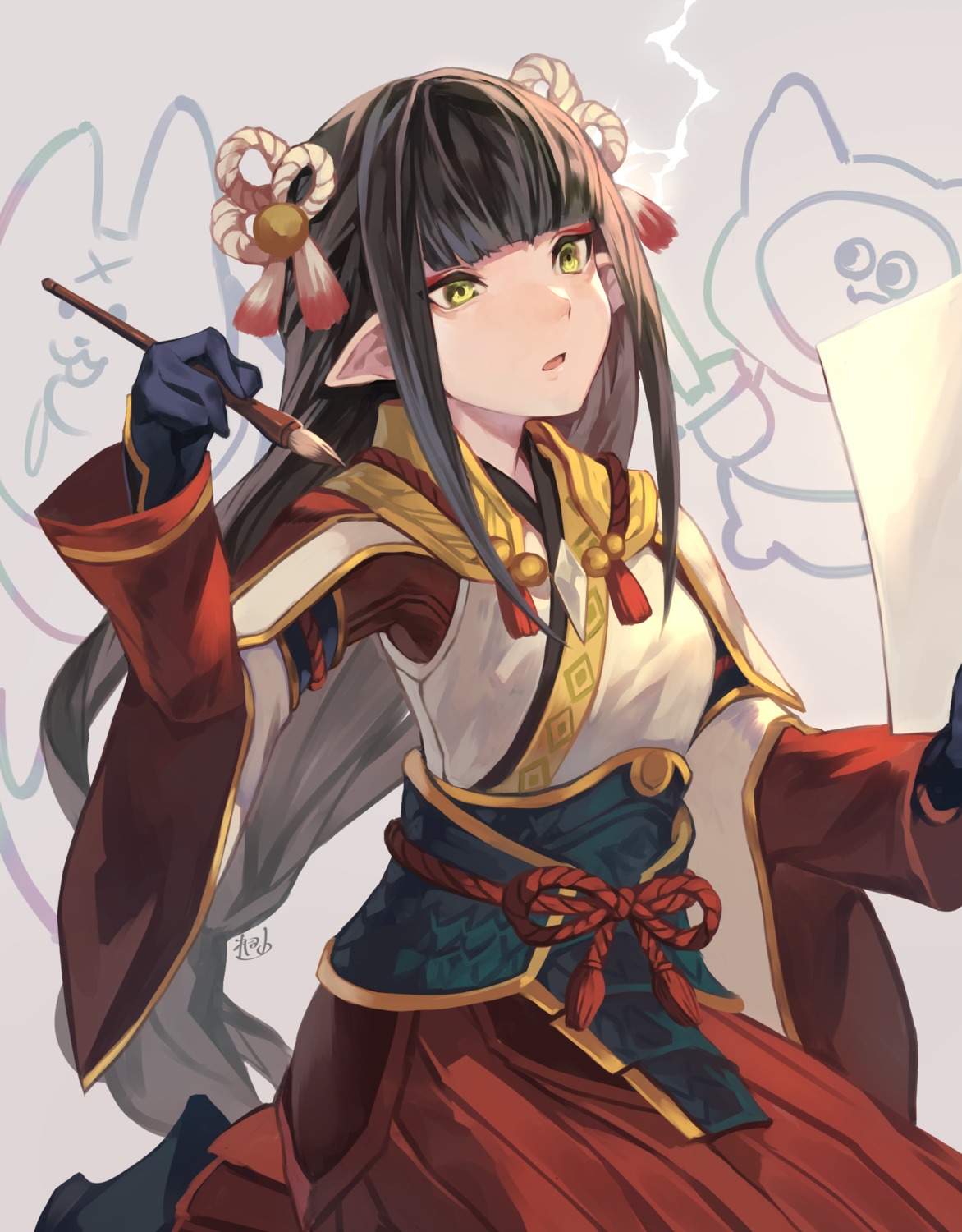 japanese_clothes, kiriyama2109, minoto, monster_hunter, monster_hunter_rise, pointy_ears