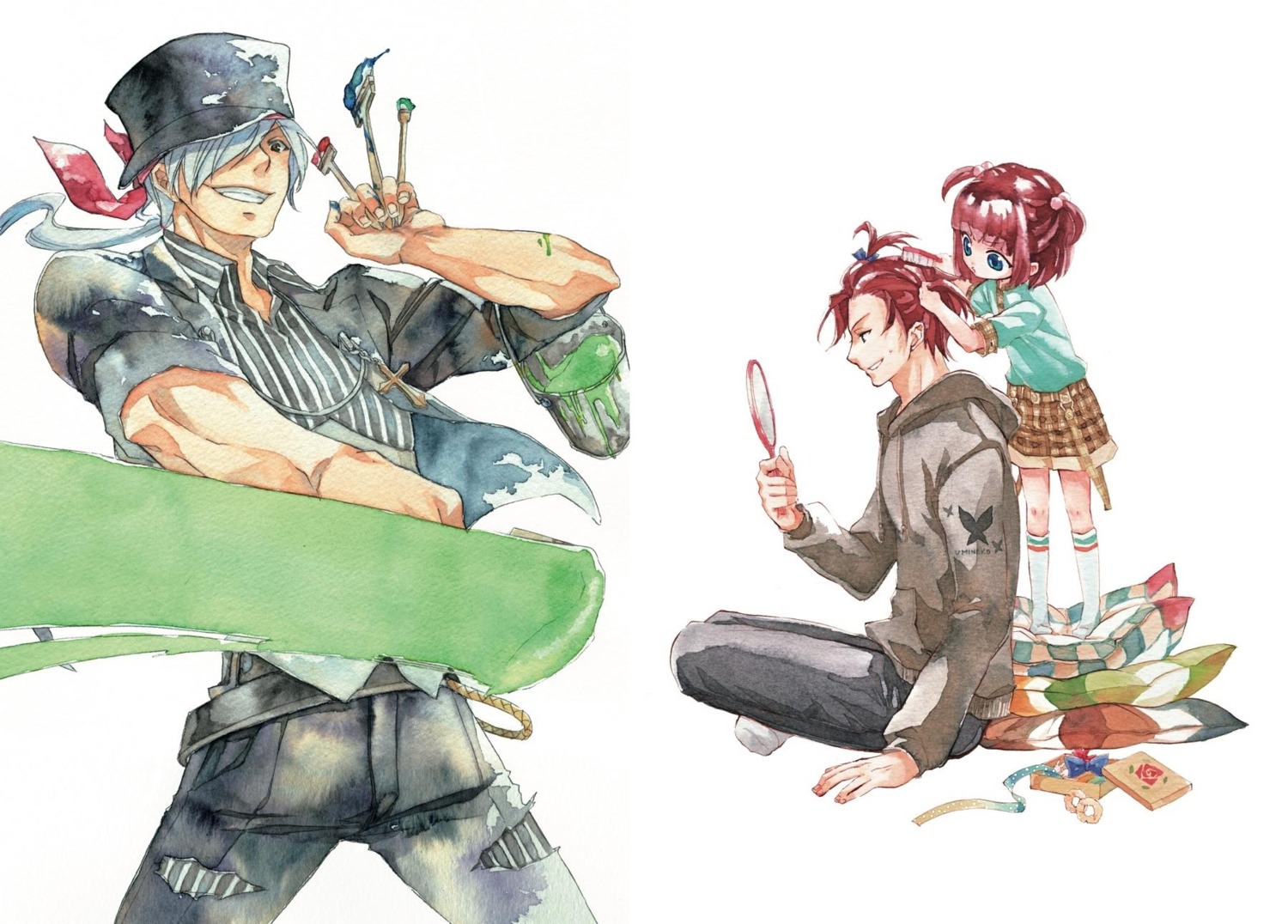 amakusa_juuza, souichirou, umineko_no_naku_koro_ni, ushiromiya_ange, ushiromiya_battler