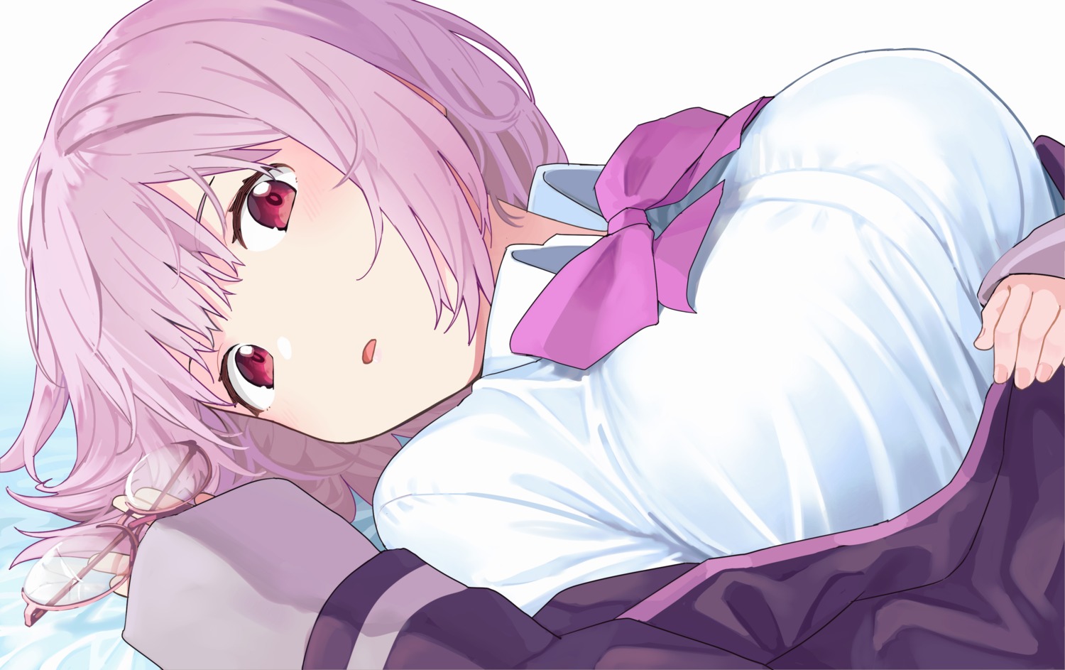 gridman_universe, mameroku, megane, seifuku, shinjou_akane, ssss.gridman, sweater