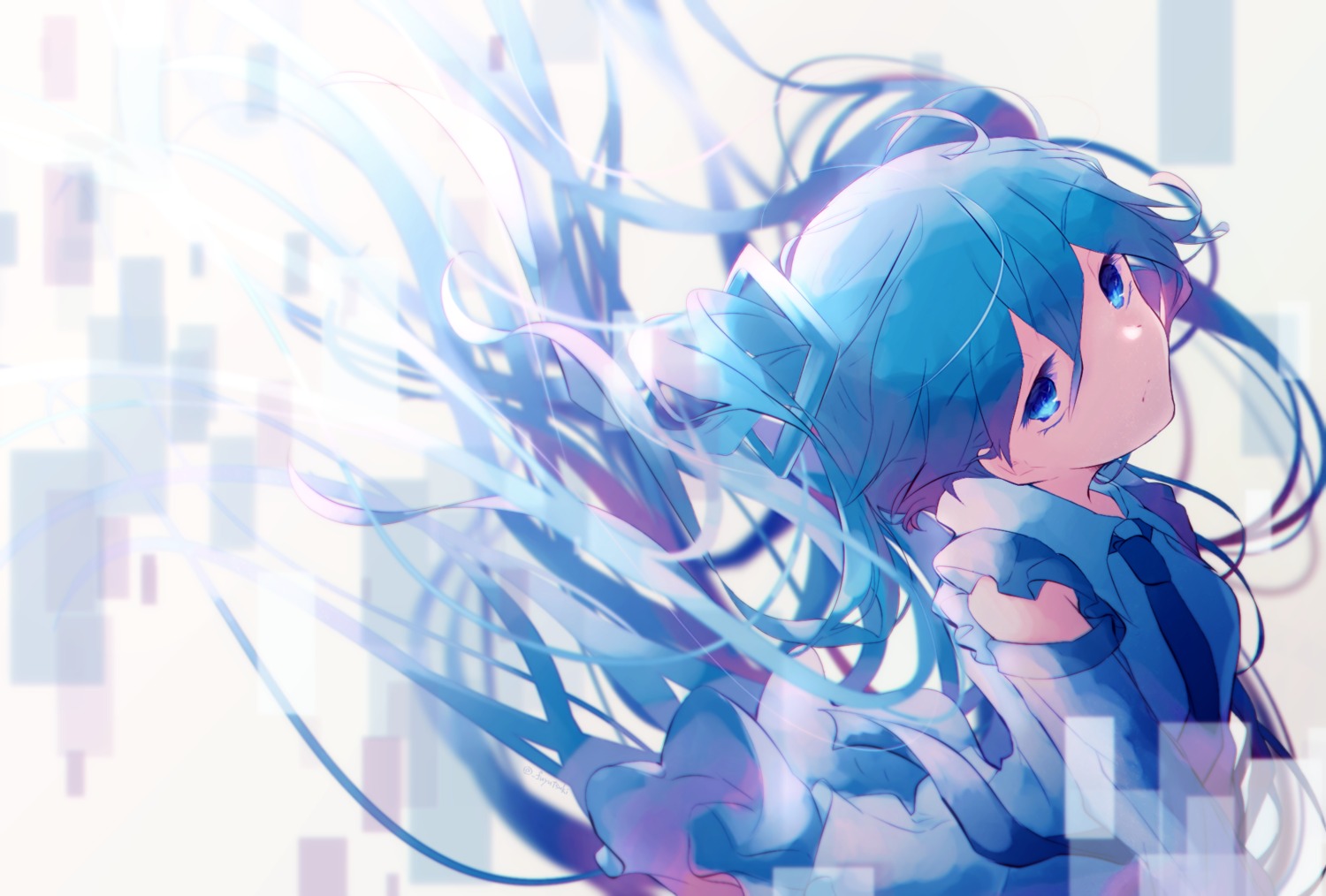 fuyuzuki_gato, hatsune_miku, skirt_lift, vocaloid