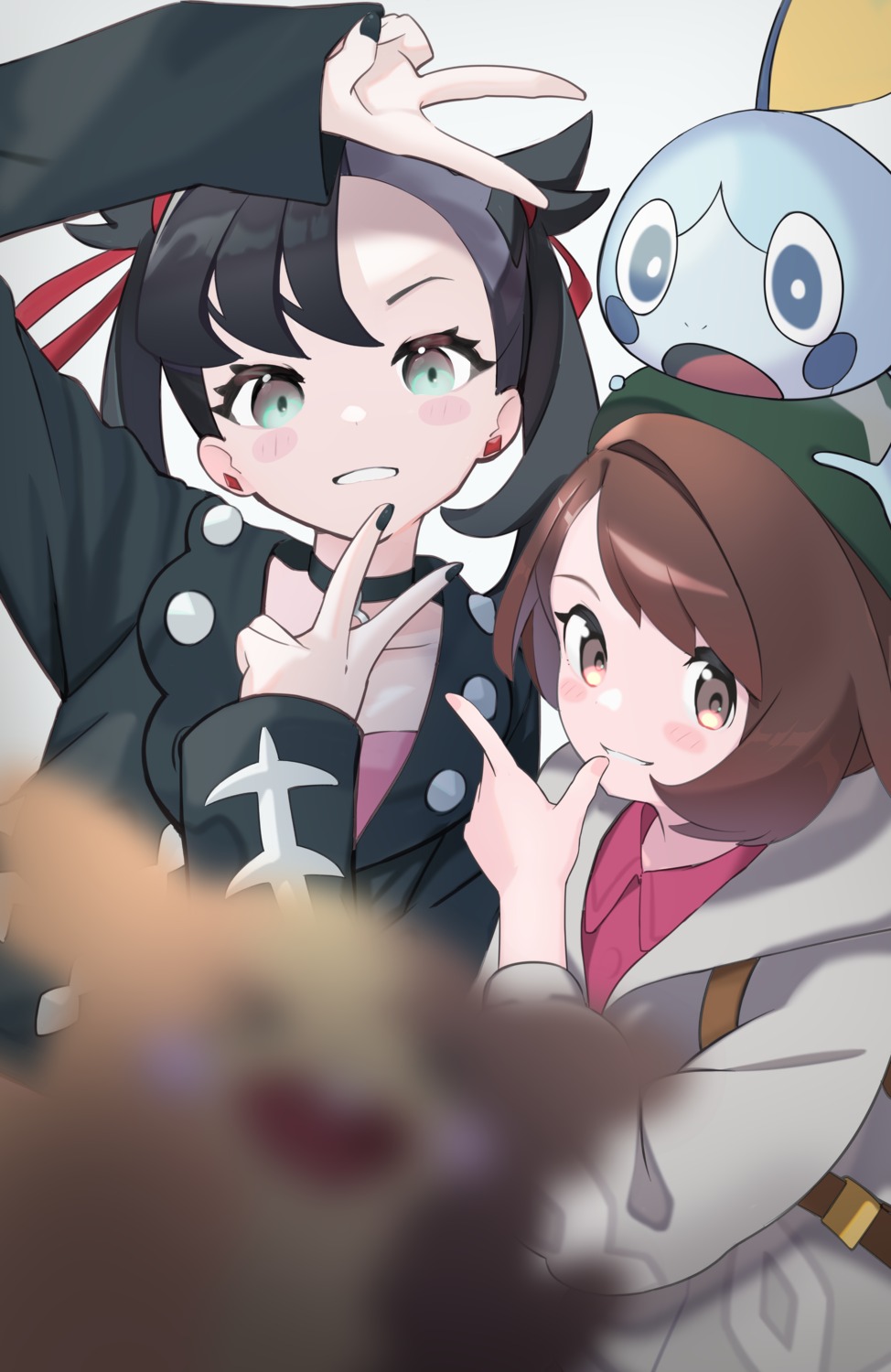 kiiui, mary_(pokemon), morpeko, pokemon, pokemon_swsh, sobble, yuuri_(pokemon)