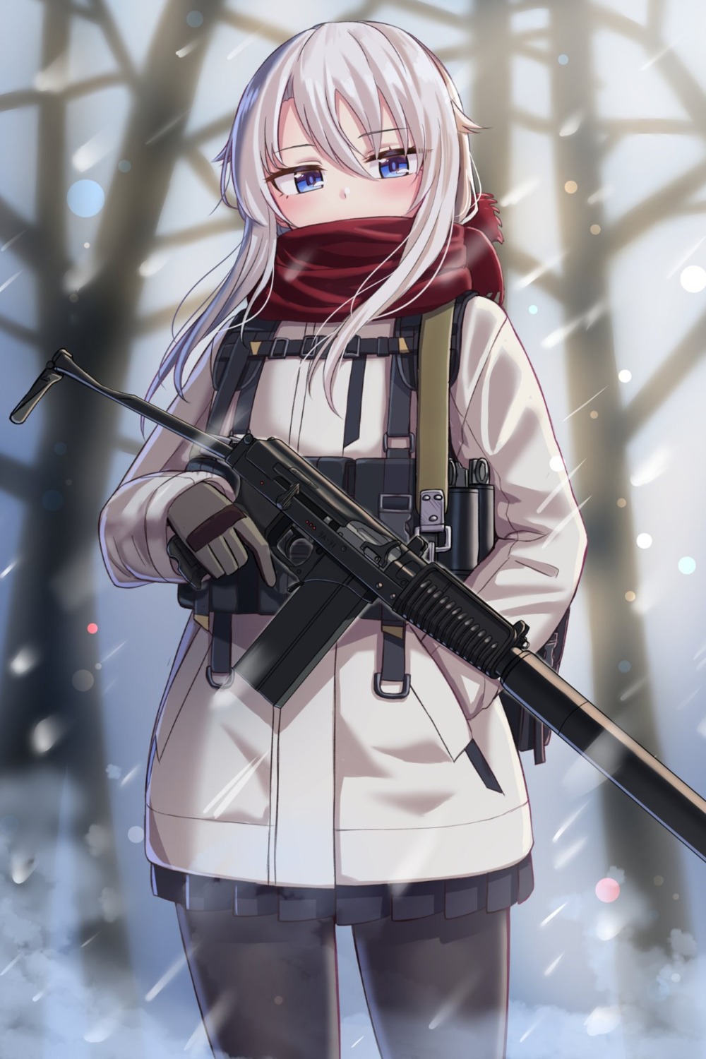 9a-91_(girls_frontline), girls_frontline, gun, pantyhose, yakob_labo