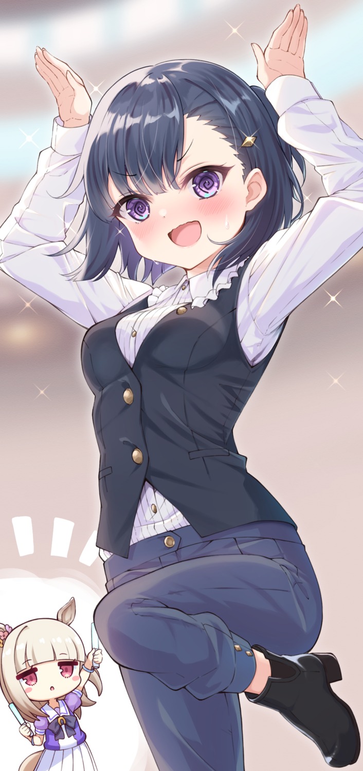 animal_ears, fukemachi, happy_meek_(umamusume), heels, kiryuuin_aoi, seifuku, tail, uma_musume_pretty_derby